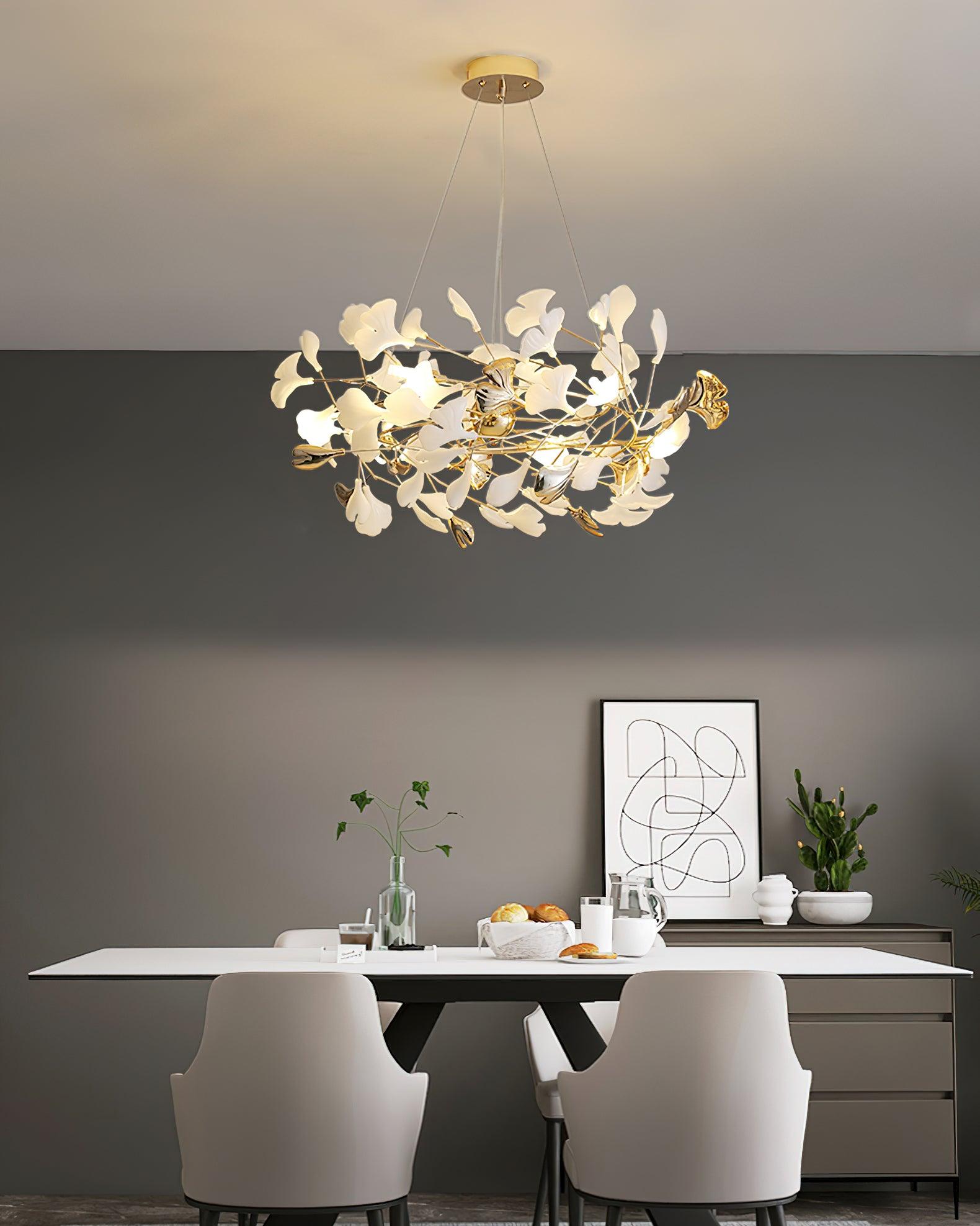Gingko Chandelier H - Blowlighting