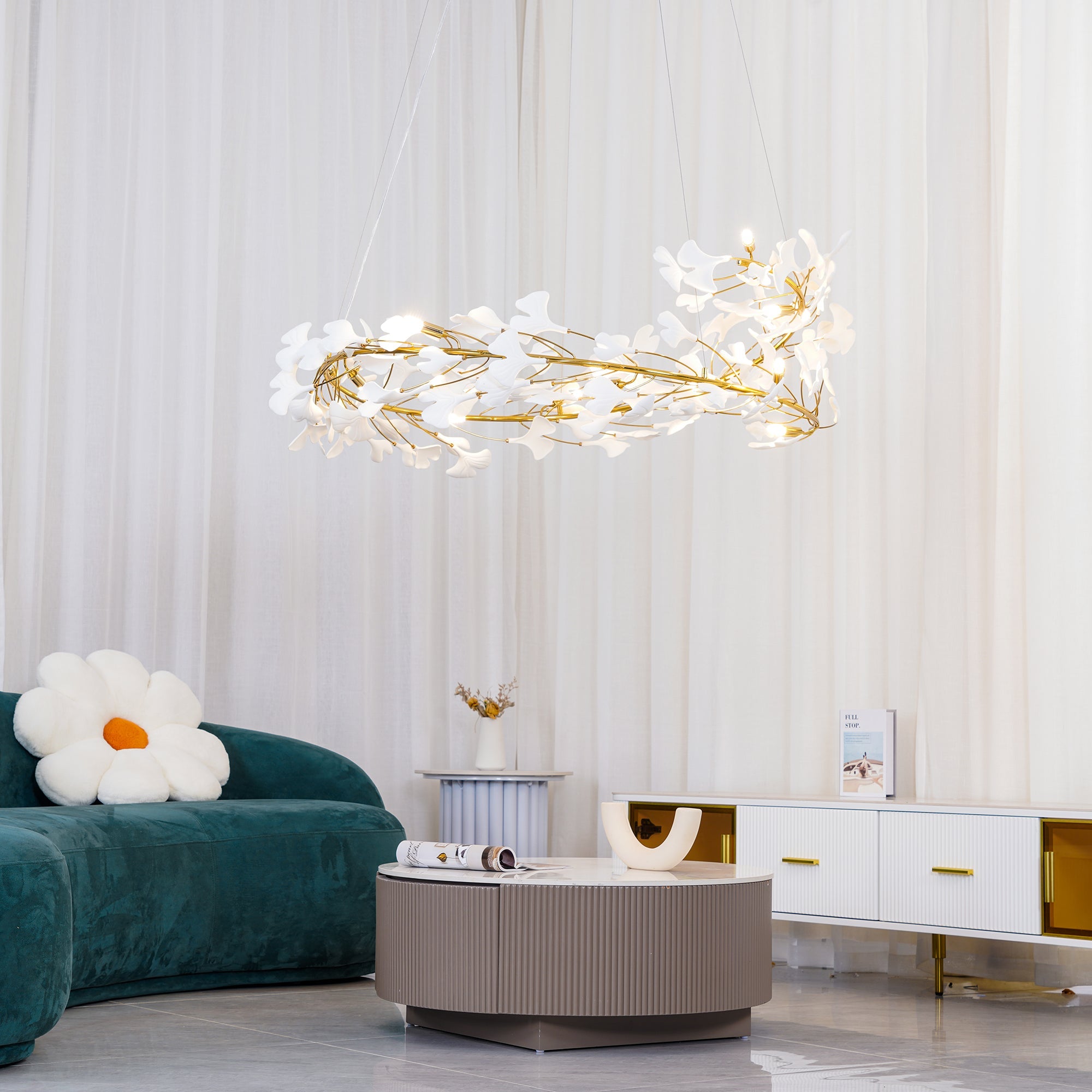 Gingko Chandelier U - Blowlighting