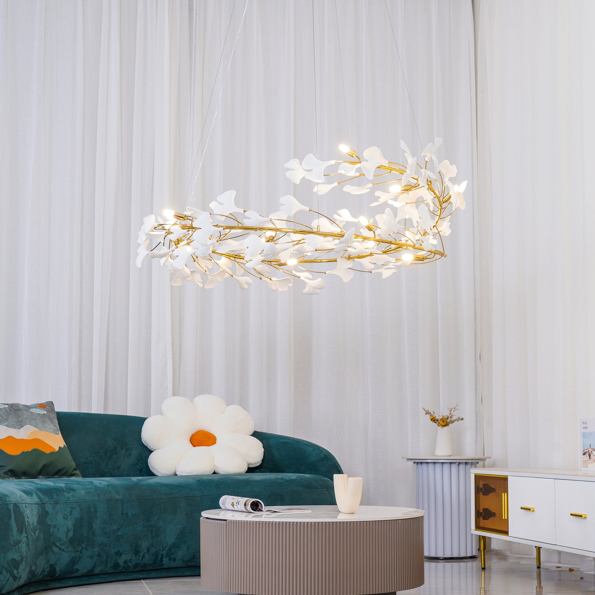 Gingko Chandelier U - Blowlighting