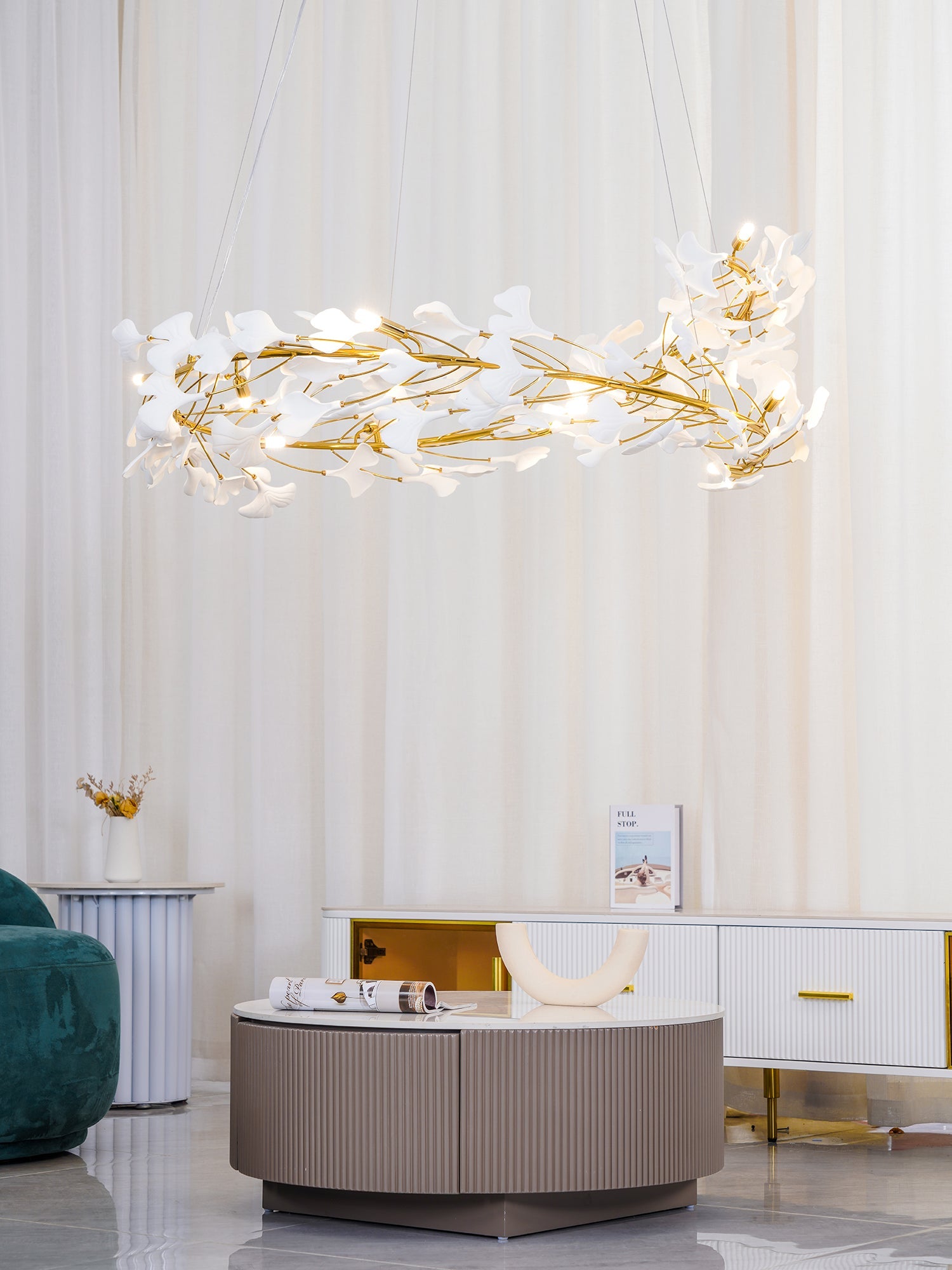 Gingko Chandelier U - Blowlighting