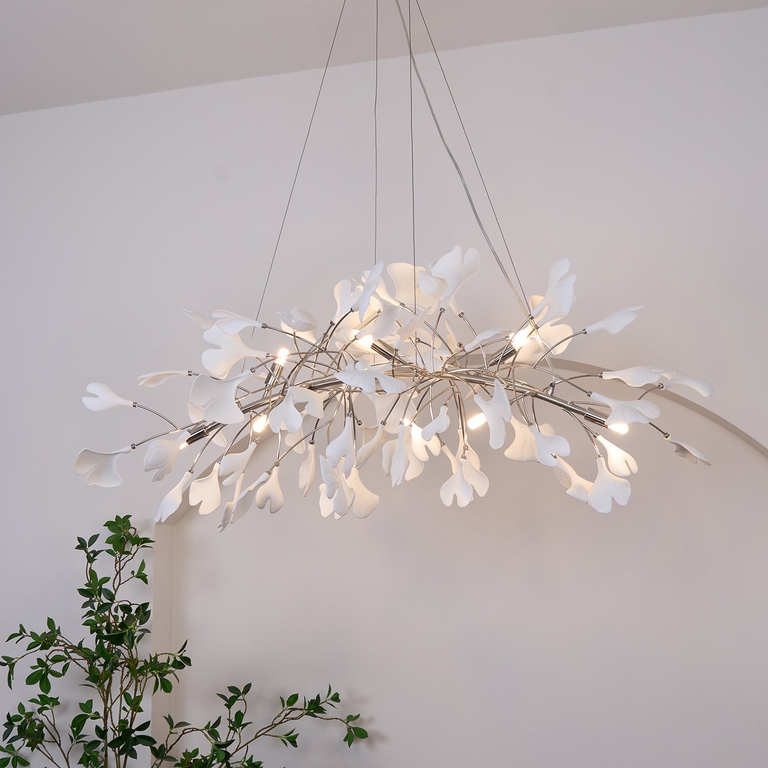 Gingko Chandelier N - Blowlighting