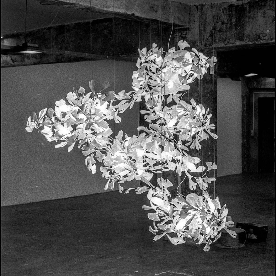 Eurzoris Gingko Metal Leaf Chandelier - Blowlighting