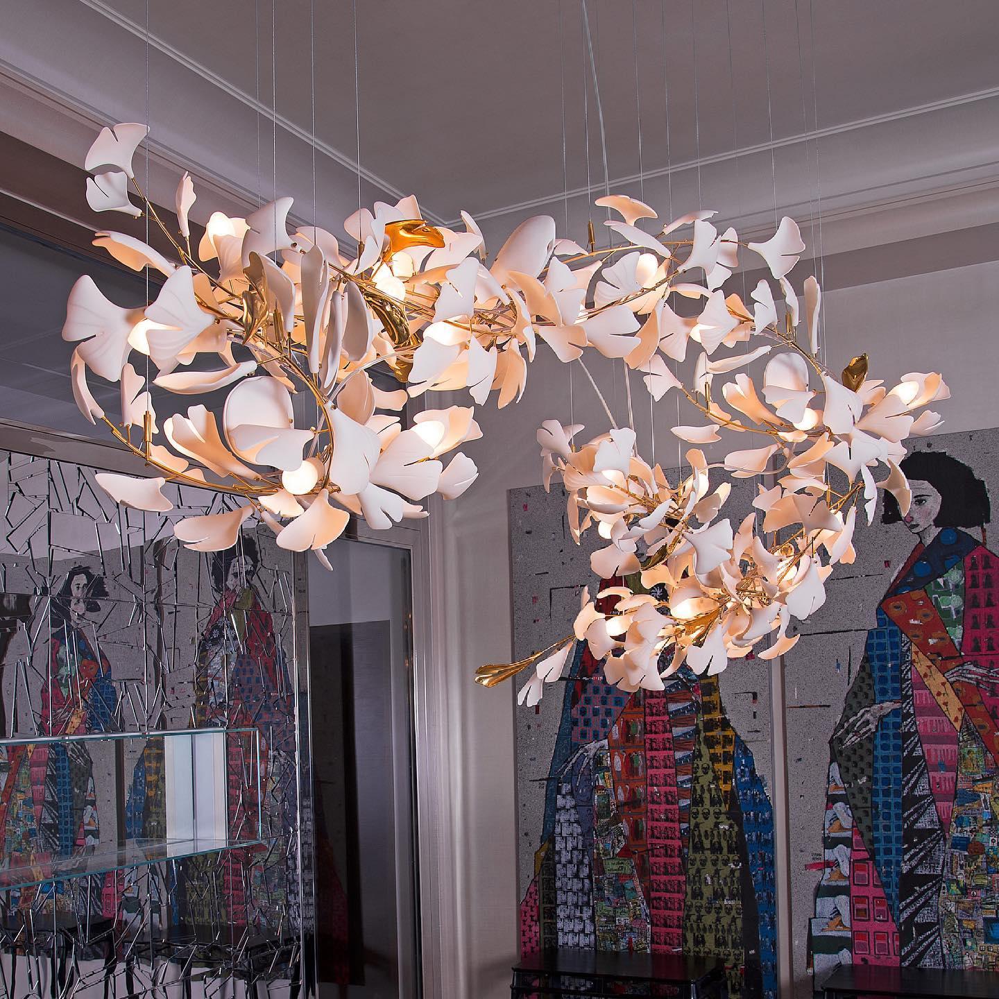 Gingko Chandelier A - Blowlighting