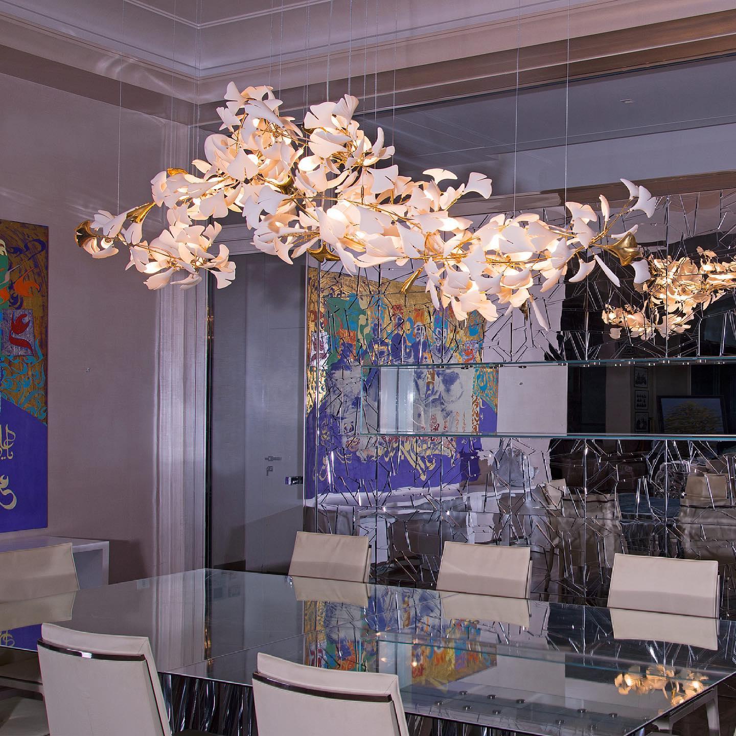 Gingko Chandelier A - Blowlighting