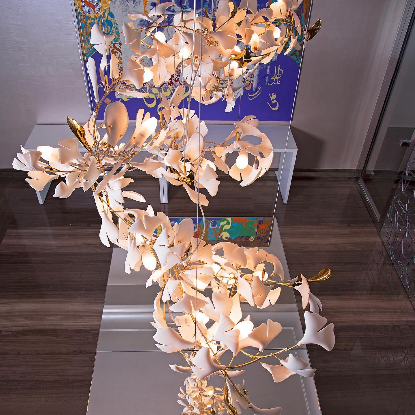 Gingko Chandelier A - Blowlighting