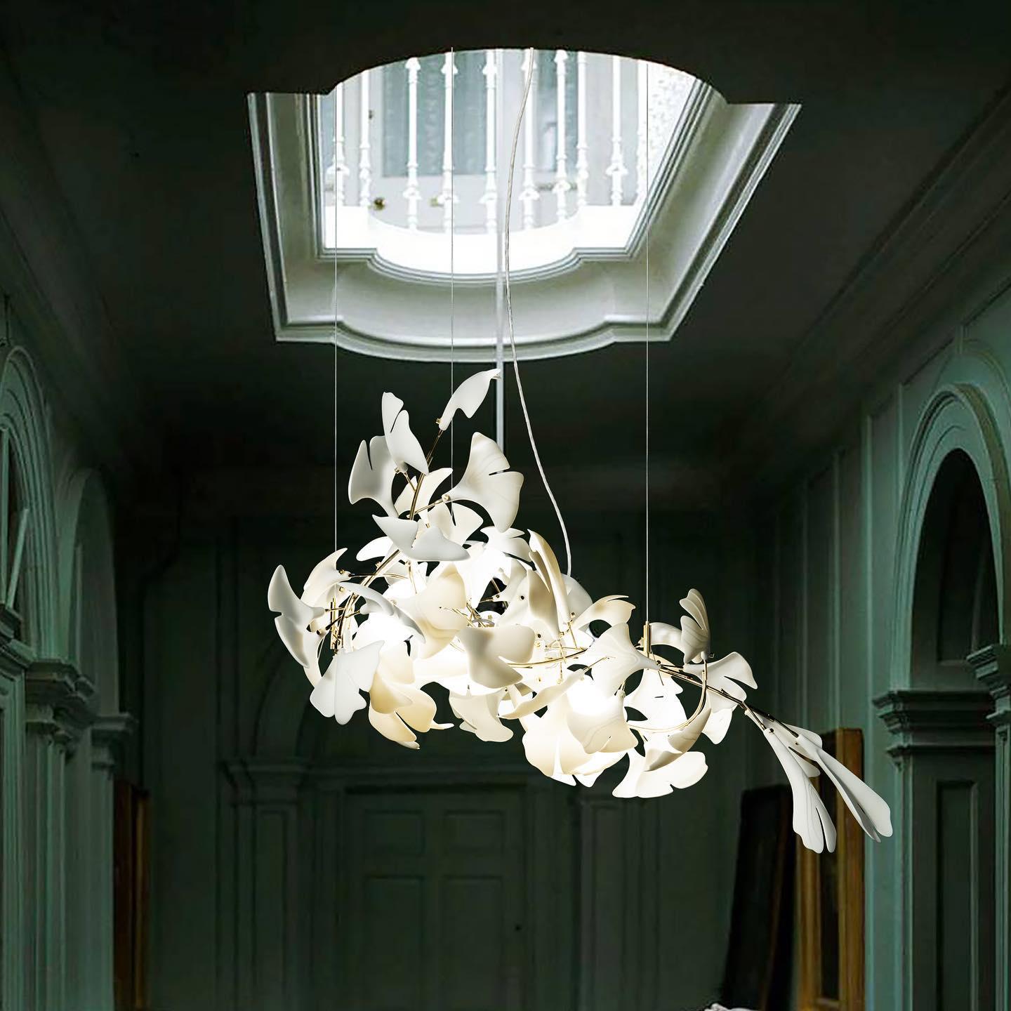 Gingko Chandelier A - Blowlighting