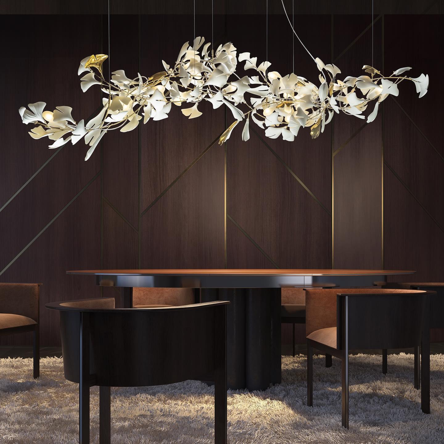 Gingko Chandelier A - Blowlighting