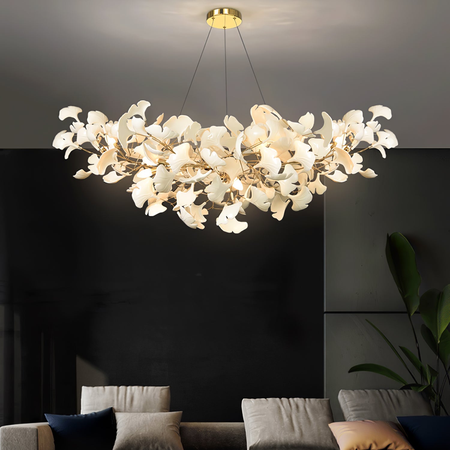 Gingko Chandelier B - Blowlighting
