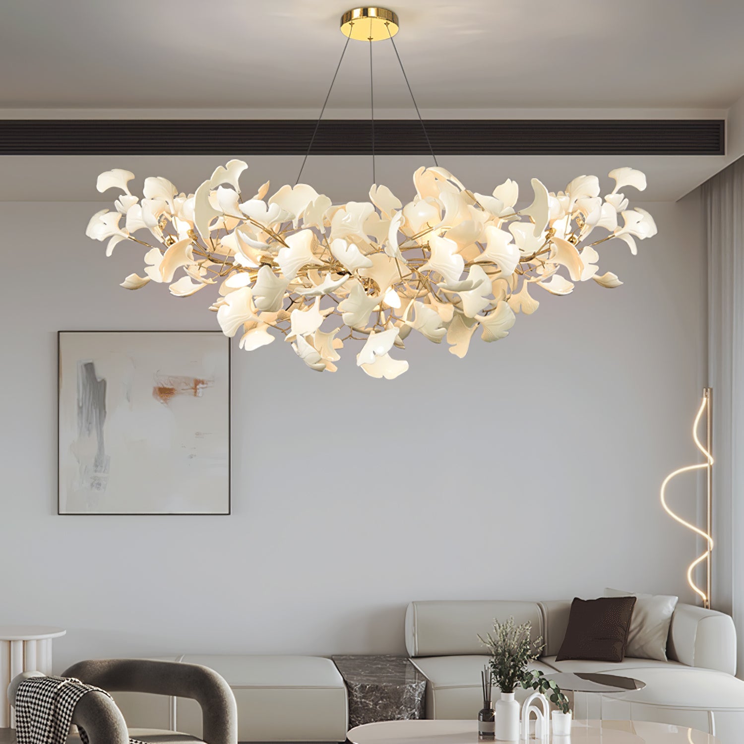 Gingko Chandelier B - Blowlighting