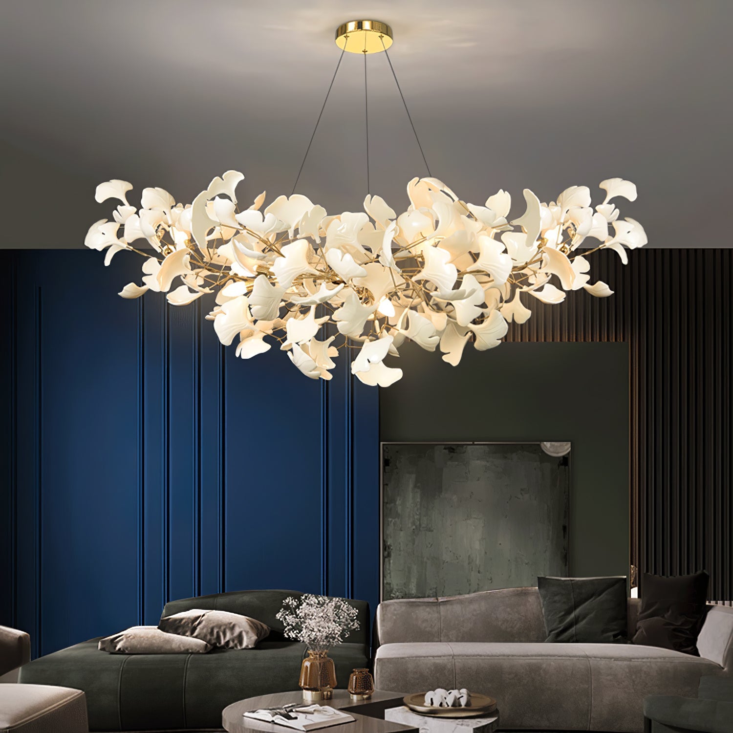 Gingko Chandelier B - Blowlighting