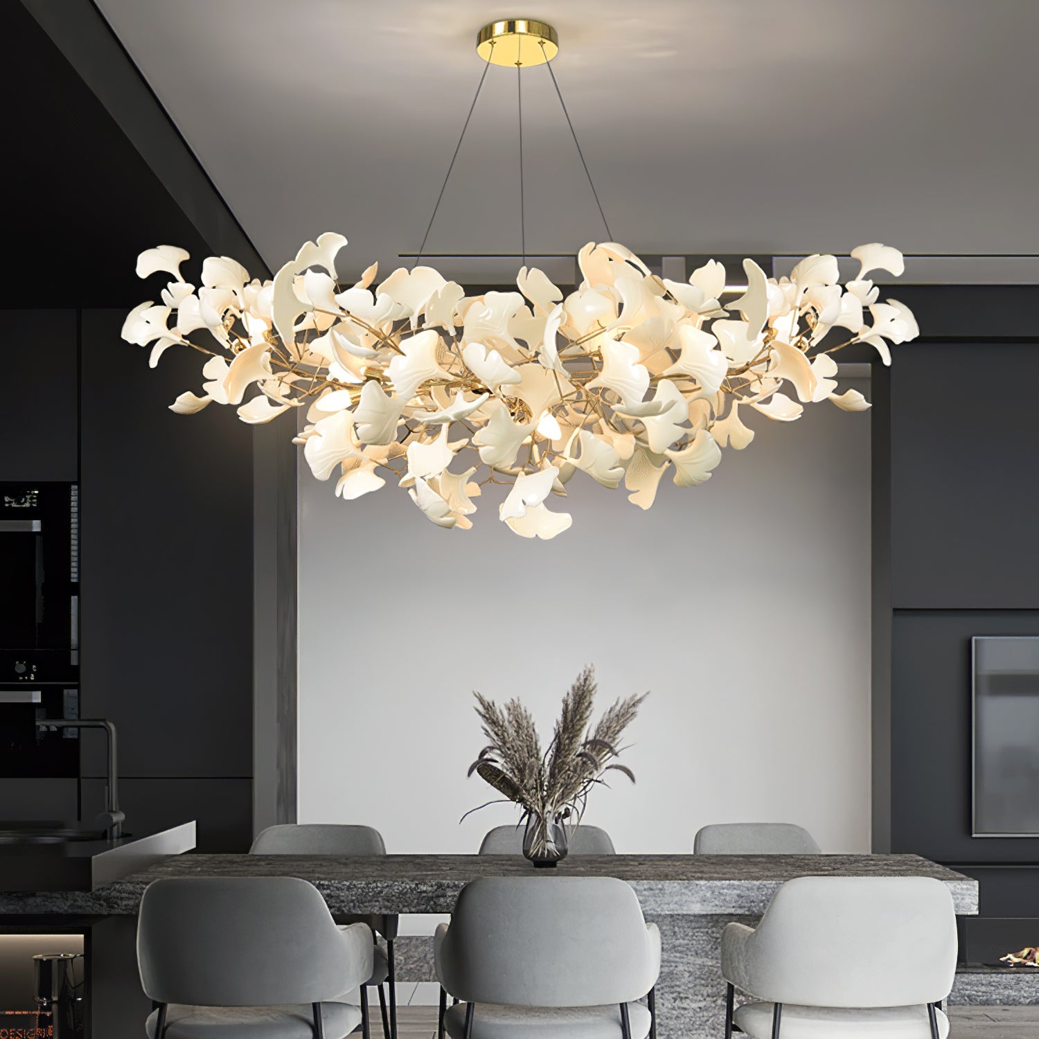Gingko Chandelier B - Blowlighting