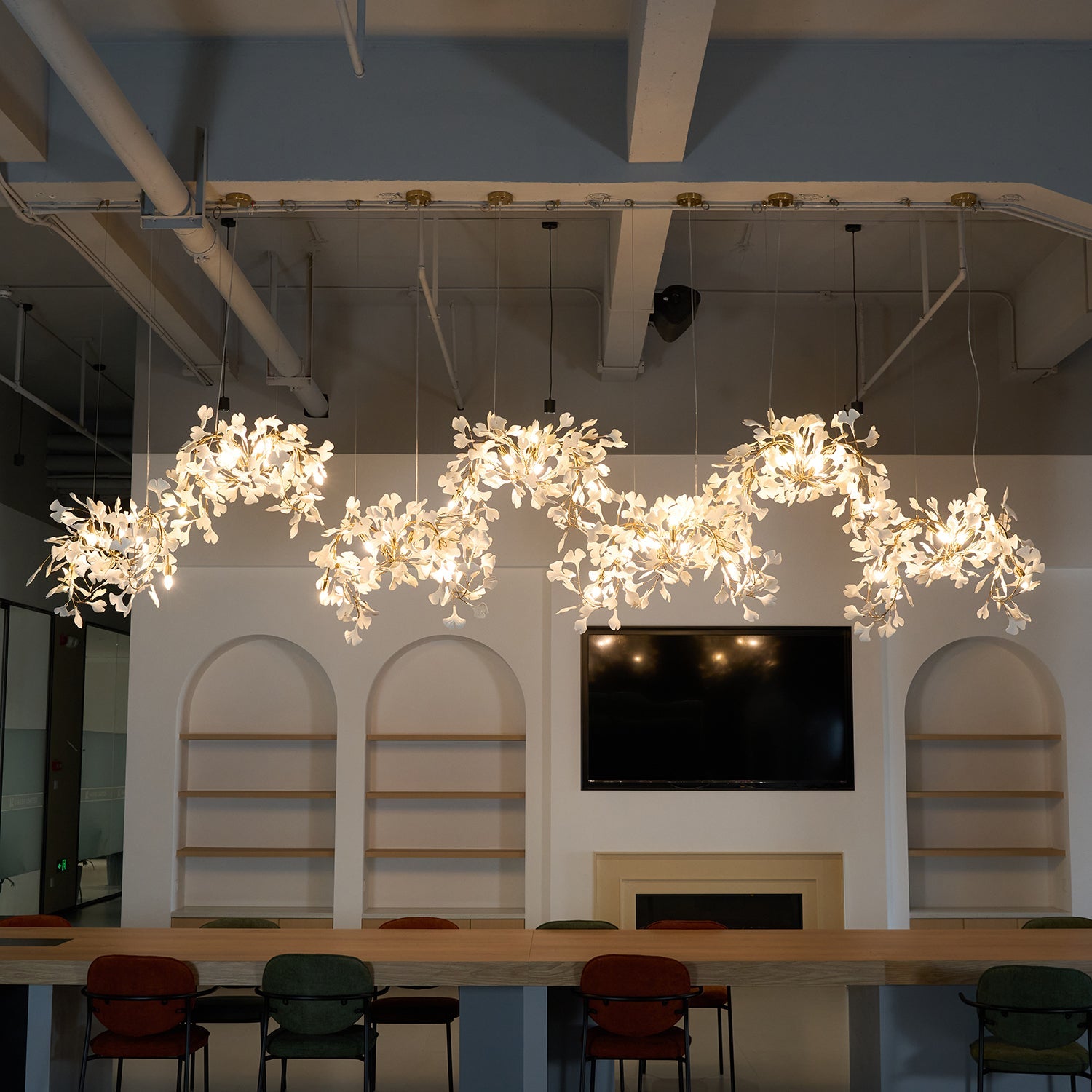 Gingko Chandelier C - Blowlighting
