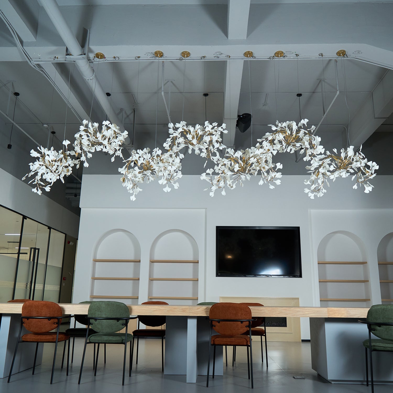 Gingko Chandelier C - Blowlighting