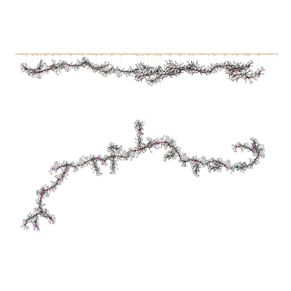 Gingko Chandelier E - Blowlighting