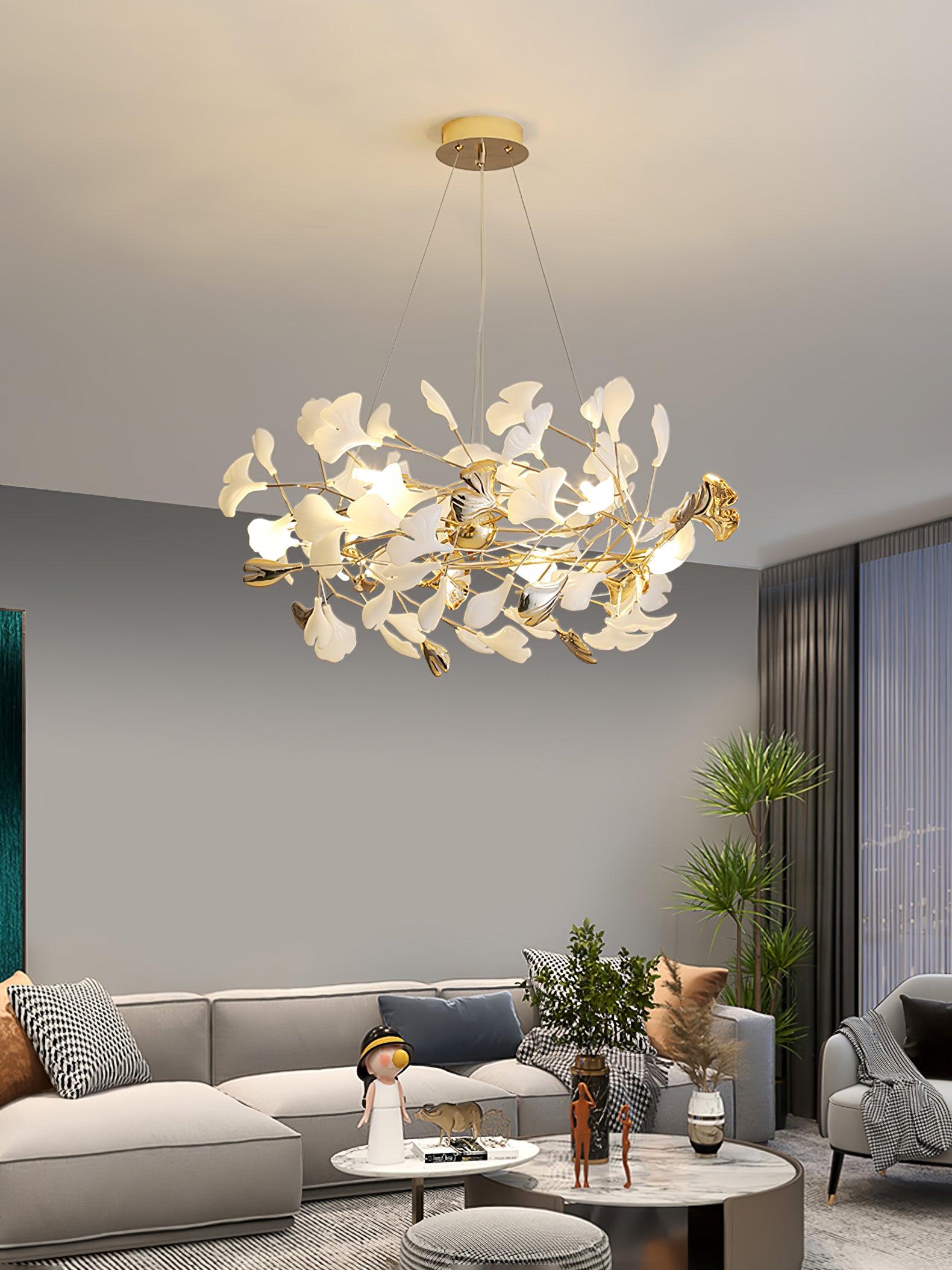 Gingko Chandelier H - Blowlighting