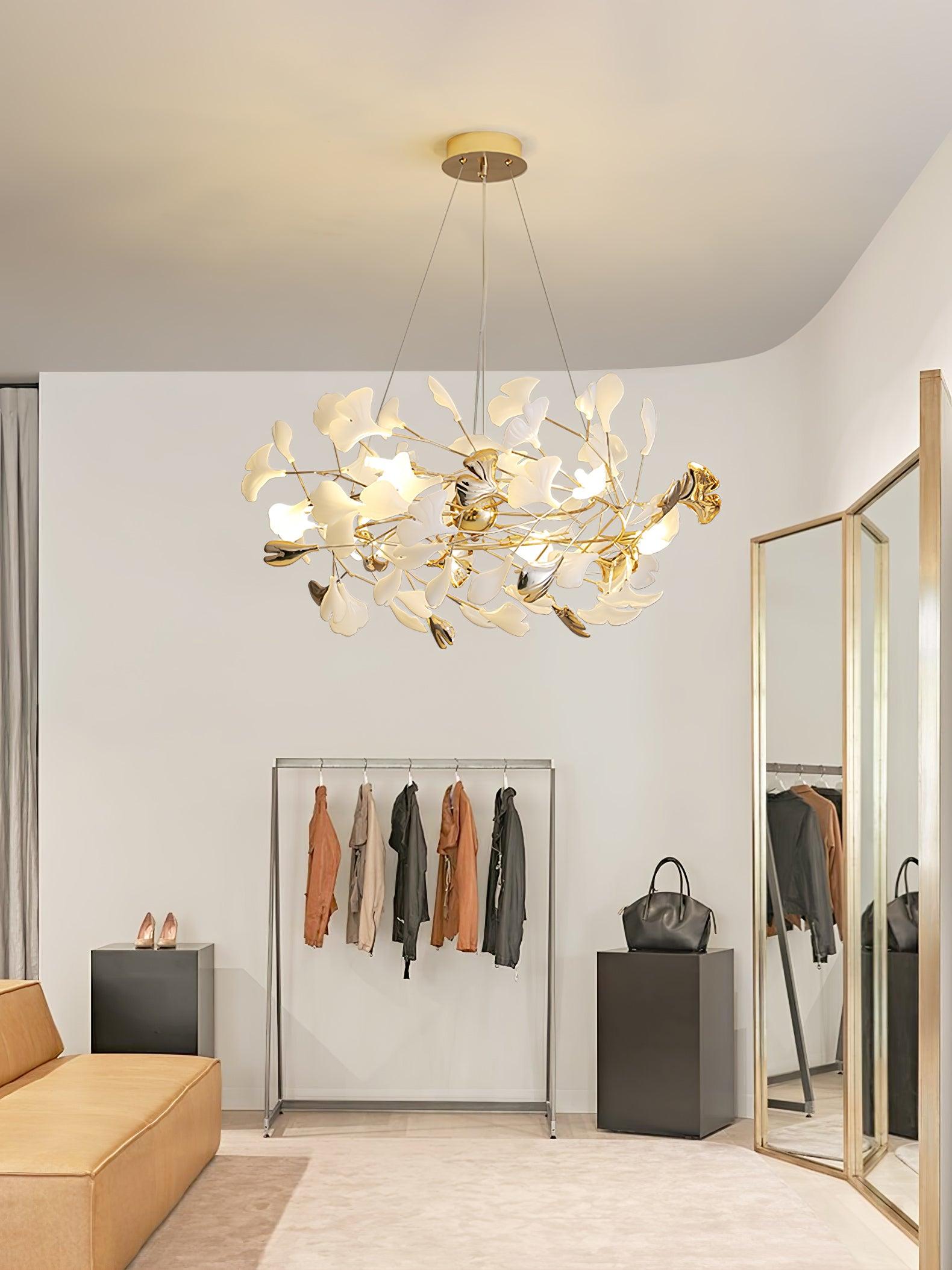 Gingko Chandelier H - Blowlighting