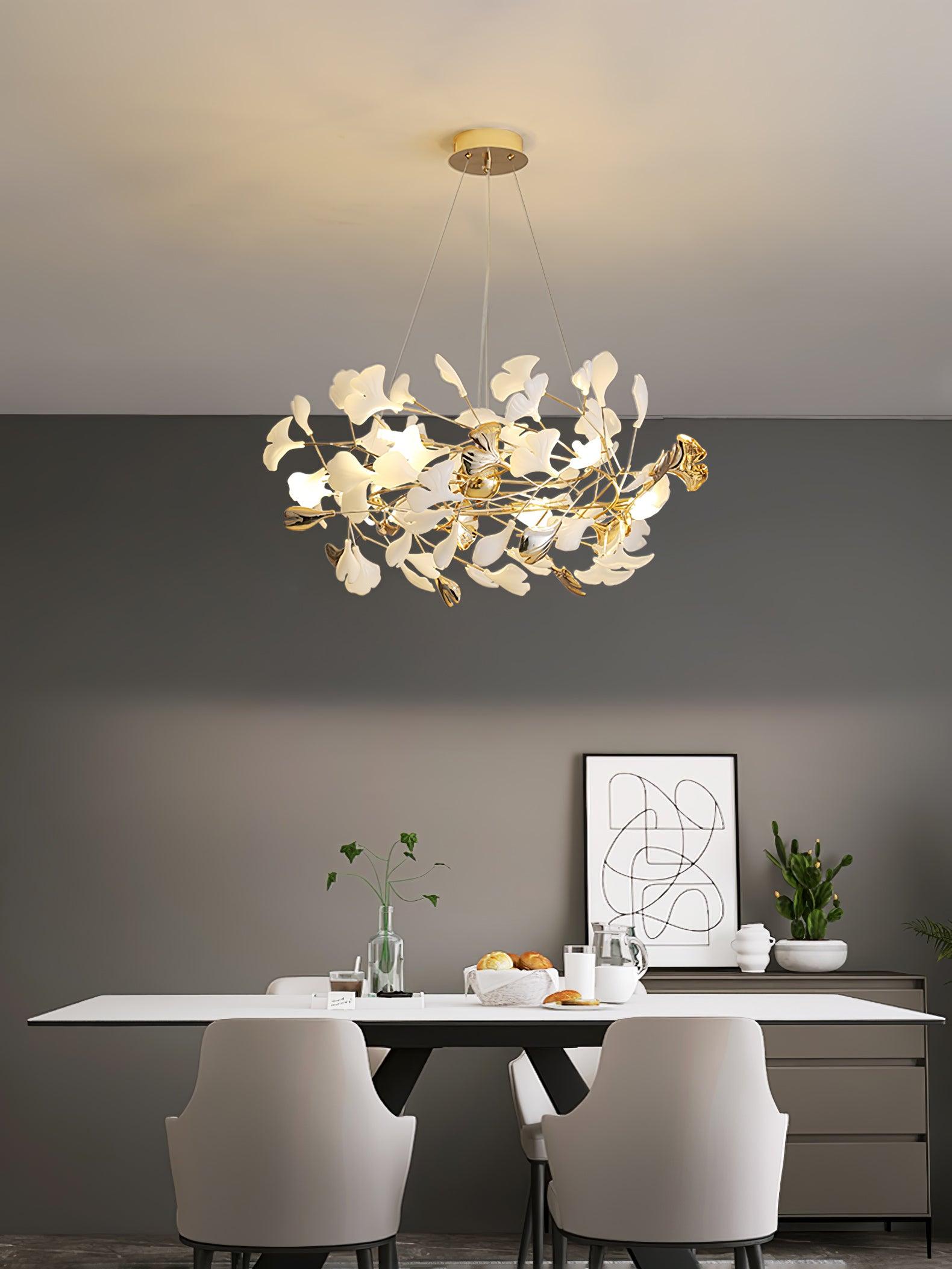 Gingko Chandelier H - Blowlighting