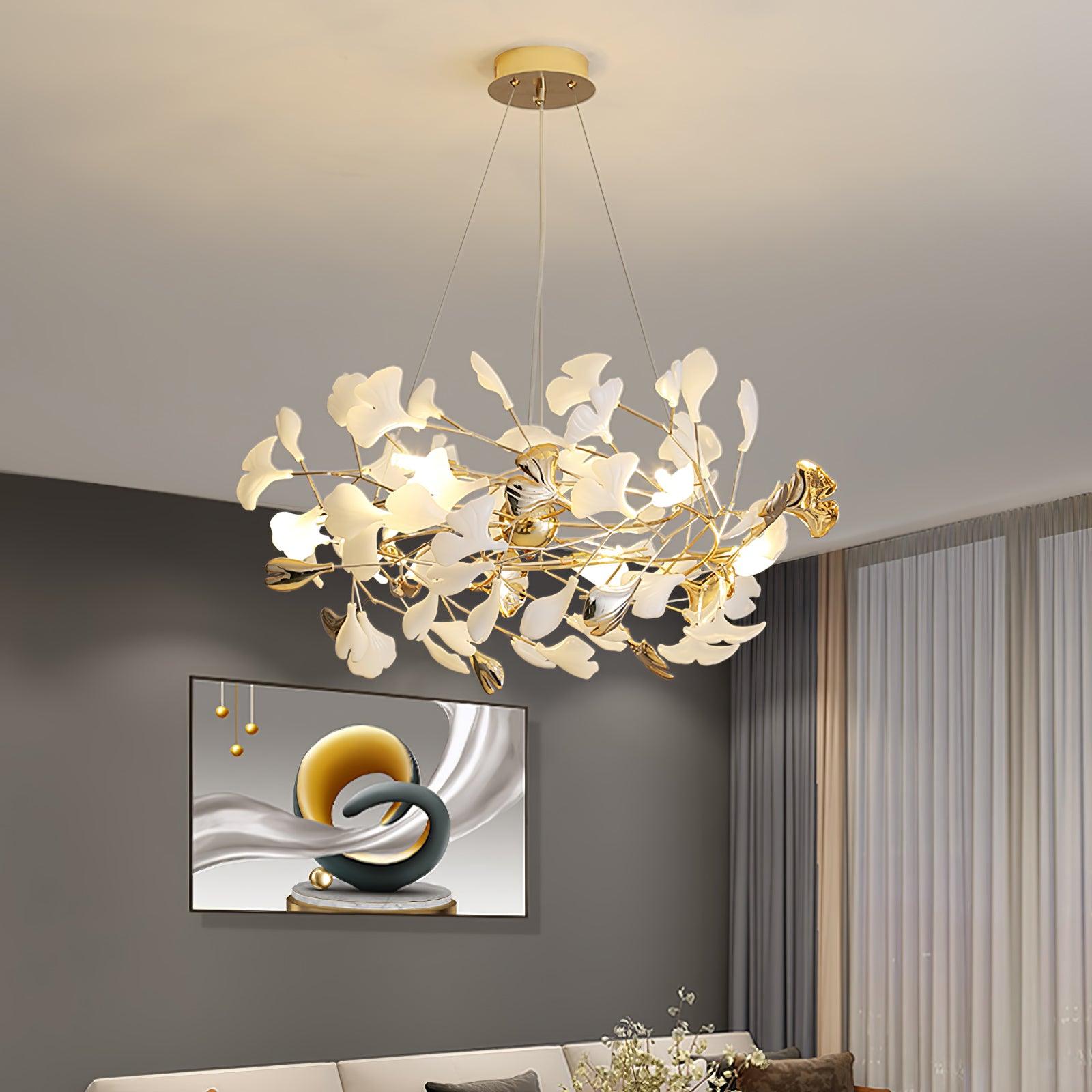 Gingko Chandelier H - Blowlighting