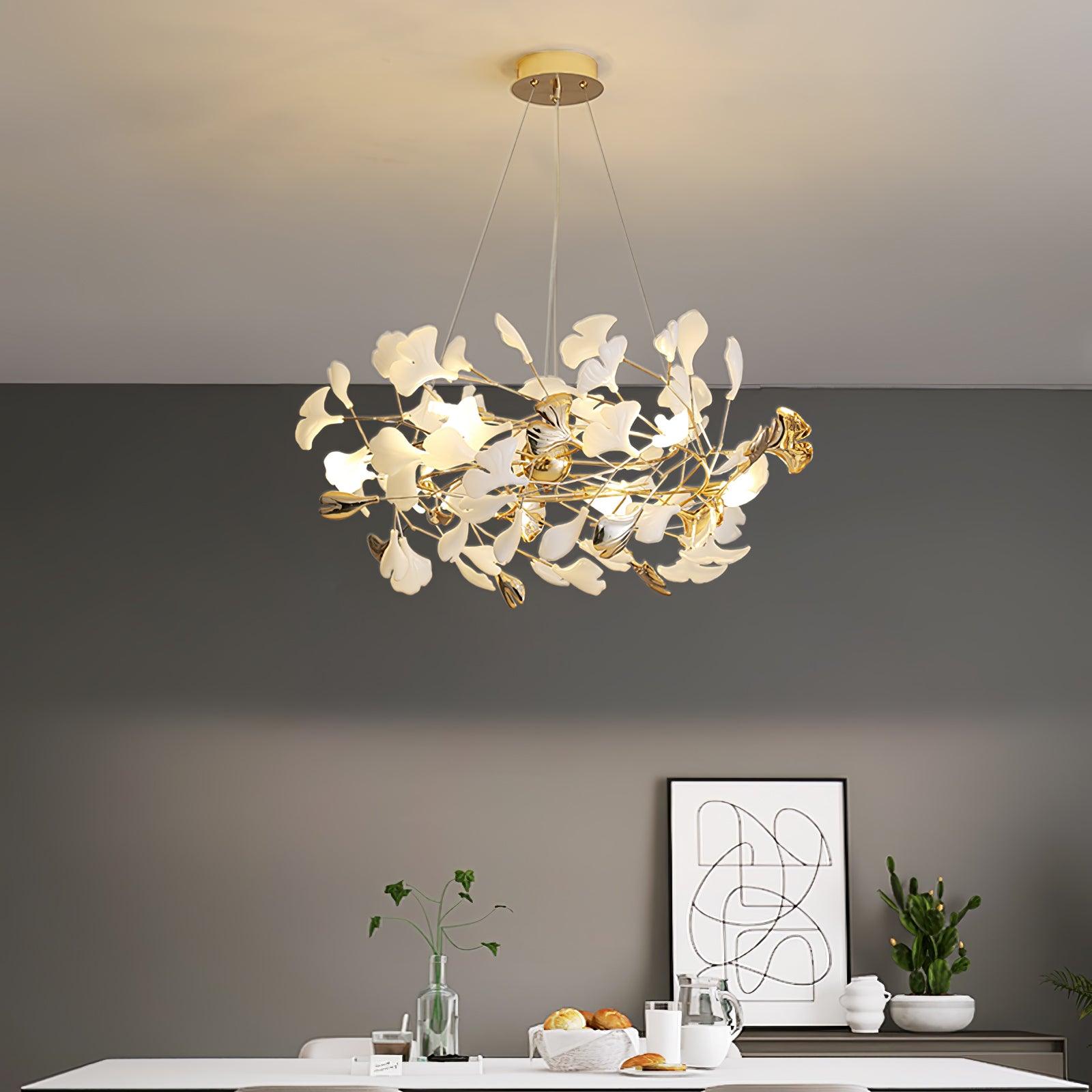 Gingko Chandelier H - Blowlighting