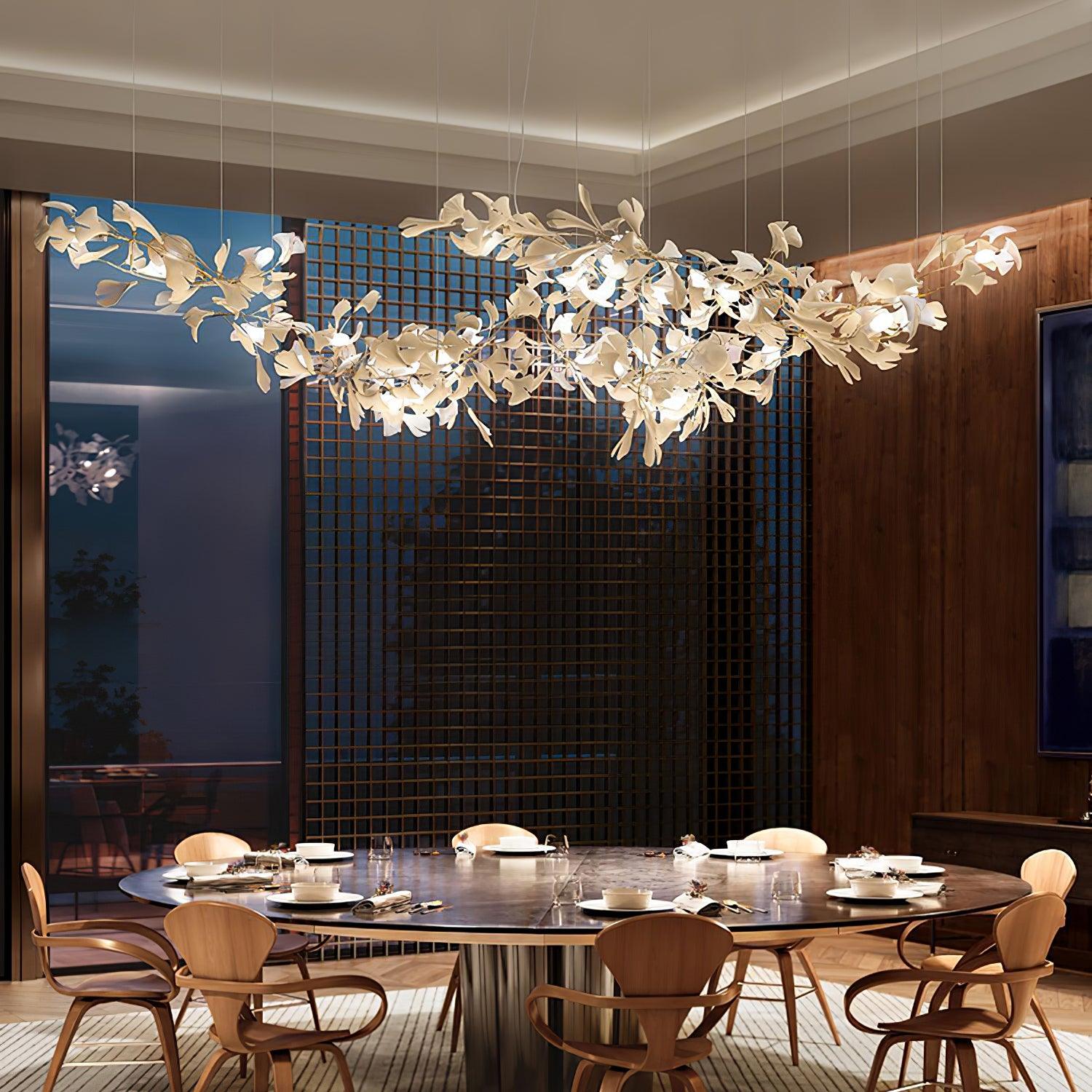 Vashayra Floral Capiz Shell Chandelier - Blowlighting