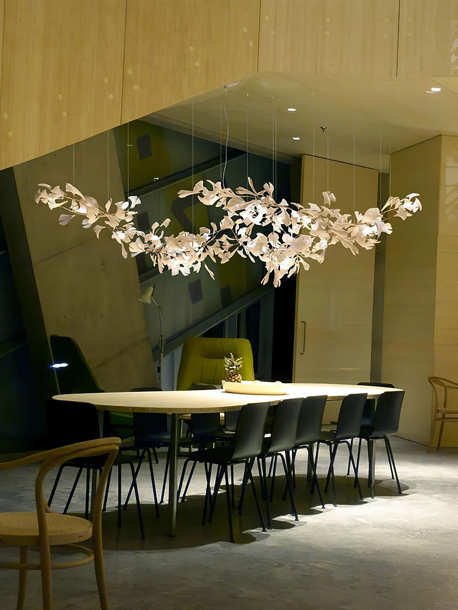 Eurzoris Gingko Metal Leaf Chandelier - Blowlighting