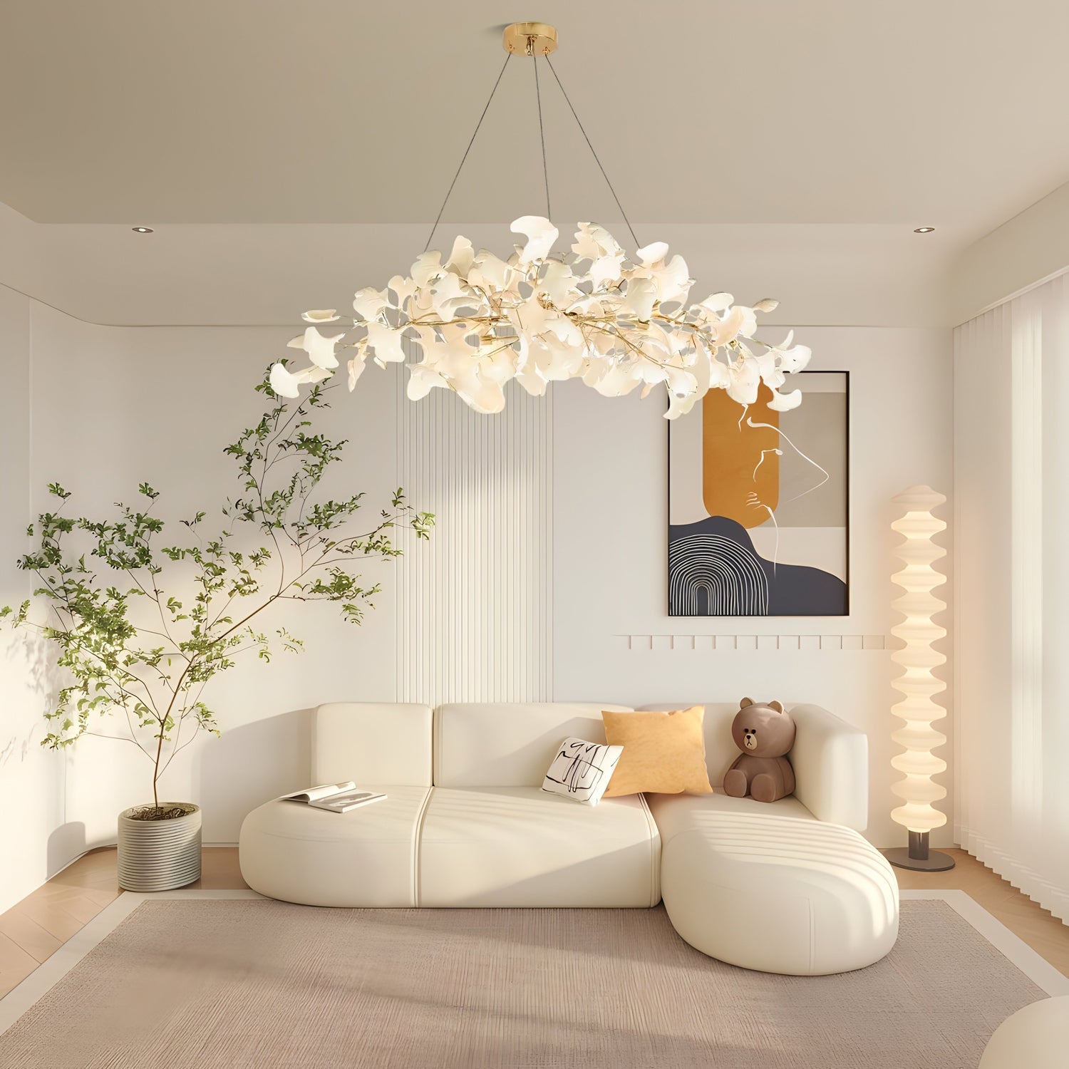Gingko Chandelier N - Blowlighting
