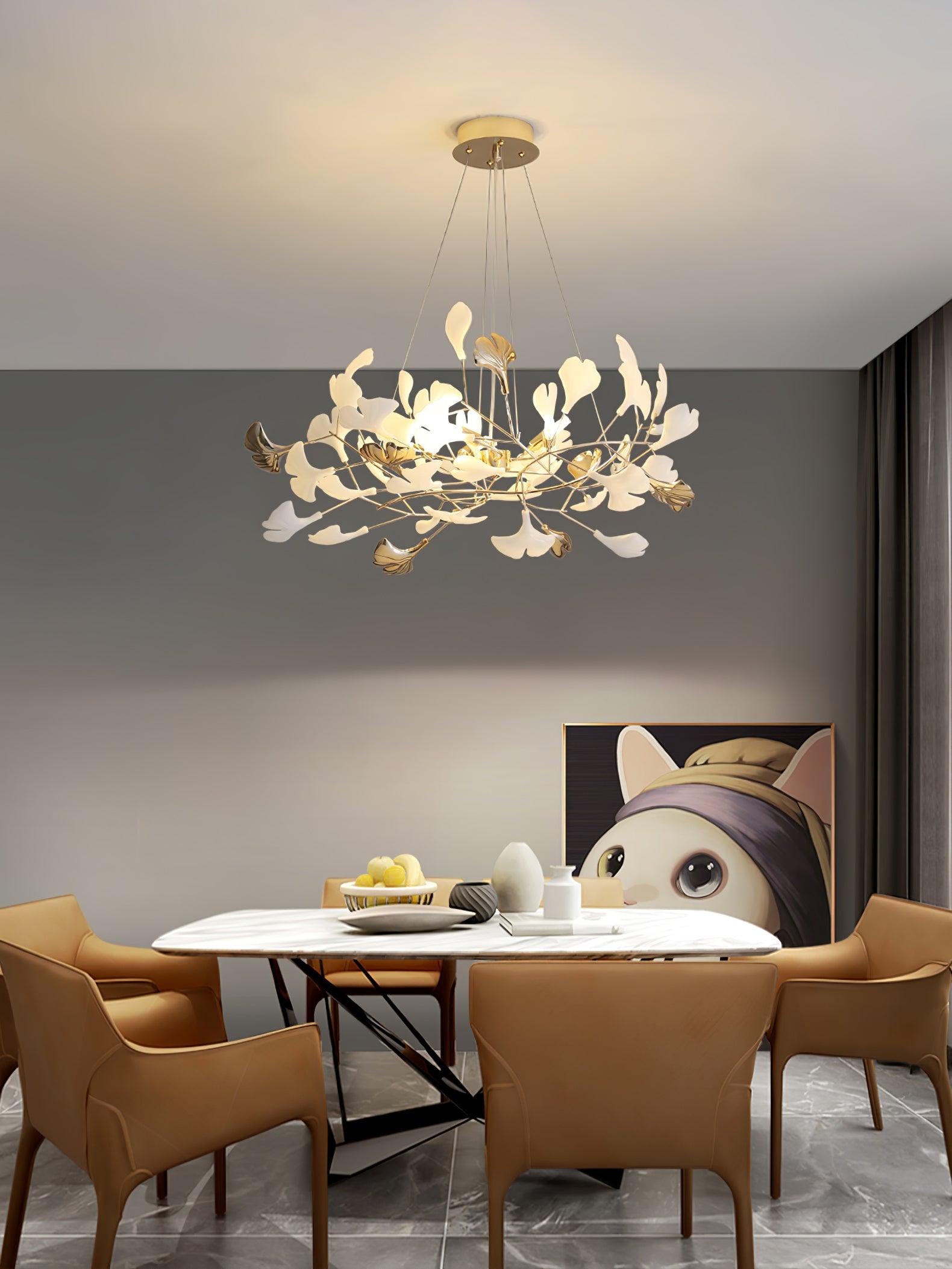 Gingko Chandelier R - Blowlighting
