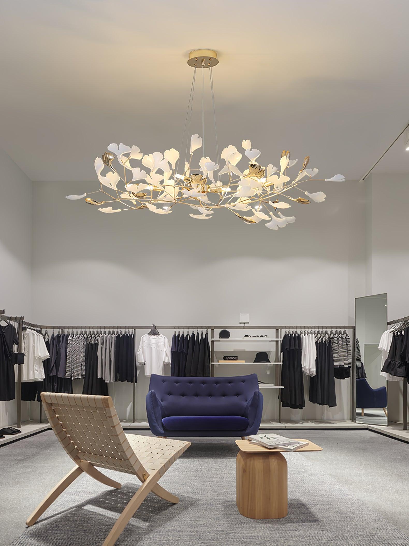 Gingko Chandelier R - Blowlighting