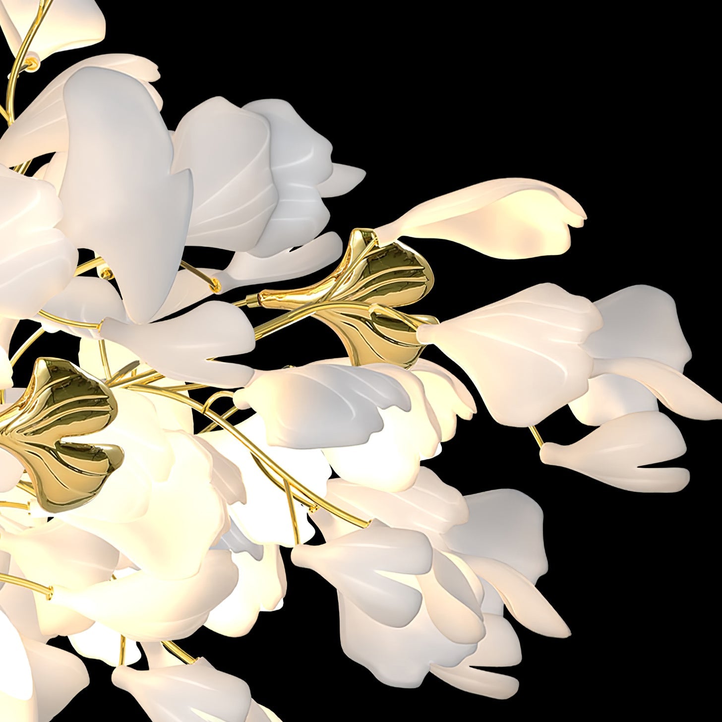 Ivmarel Gingko Long Branch Ceramics Chandelier - Blowlighting