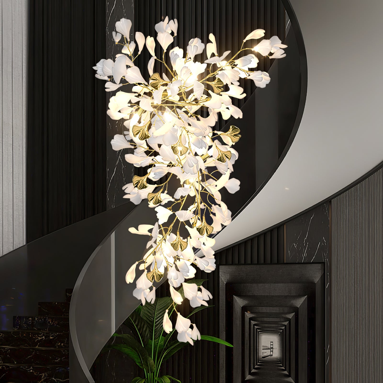 Ilvyniel Gingko Chandelier - Blowlighting
