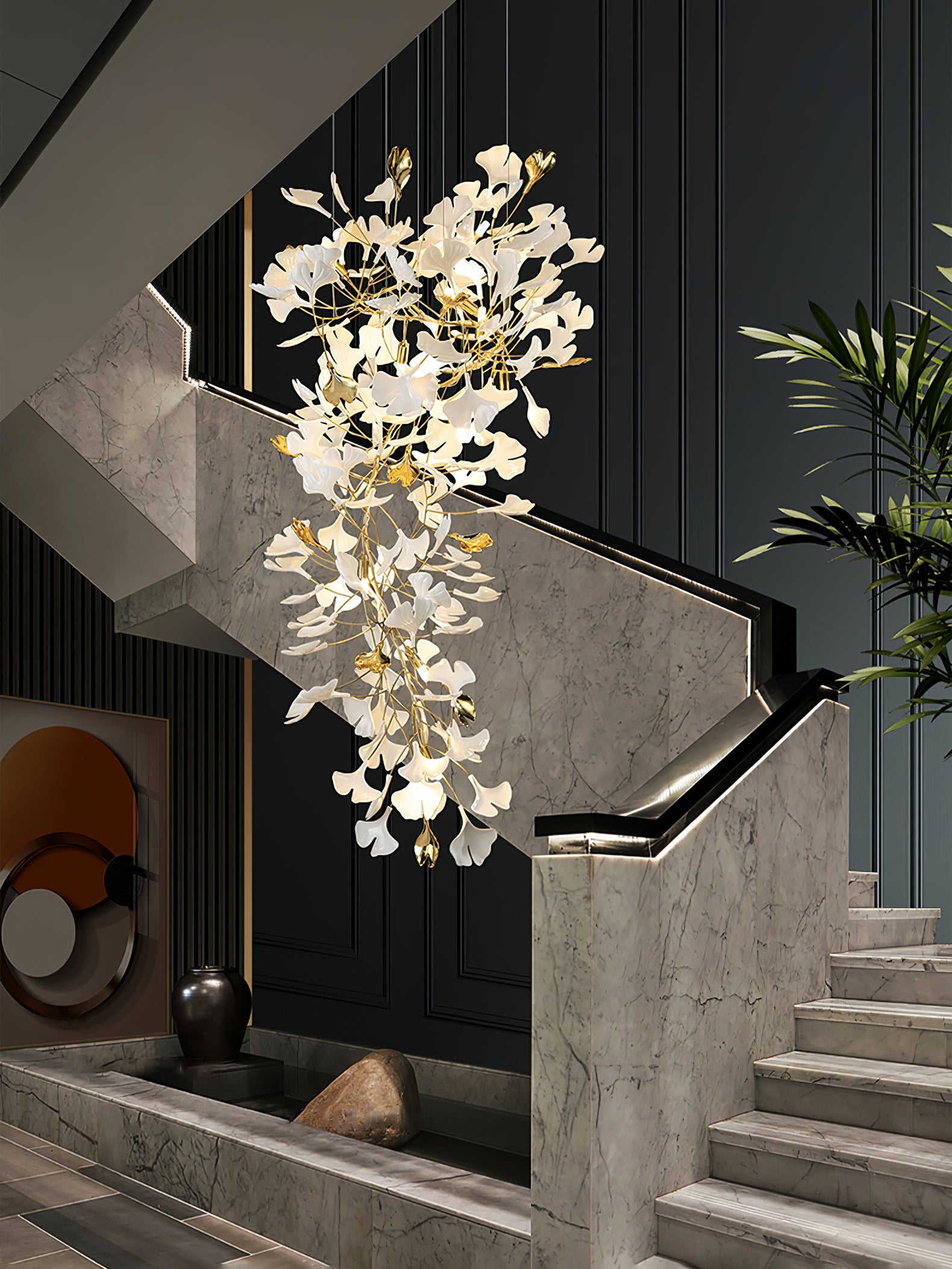Ilvyniel Gingko Chandelier - Blowlighting