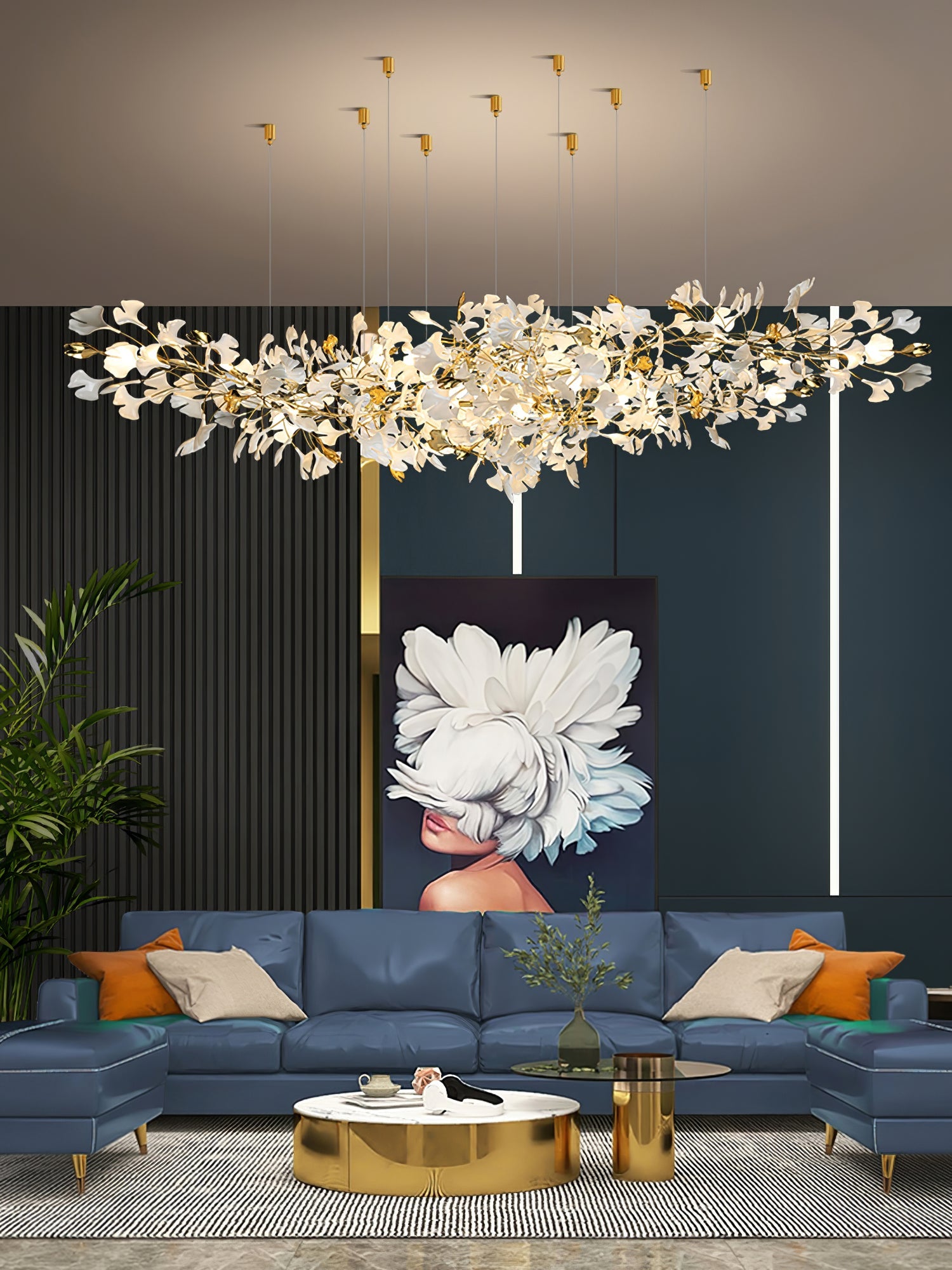 Ilvyniel Gingko Chandelier - Blowlighting