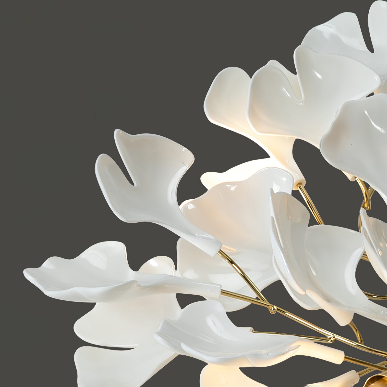 Ivmarel Gingko Long Branch Ceramics Chandelier - Blowlighting