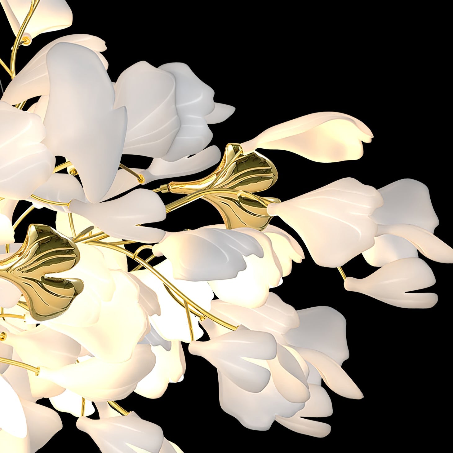 Ivmarel Gingko Long Branch Ceramics Chandelier - Blowlighting