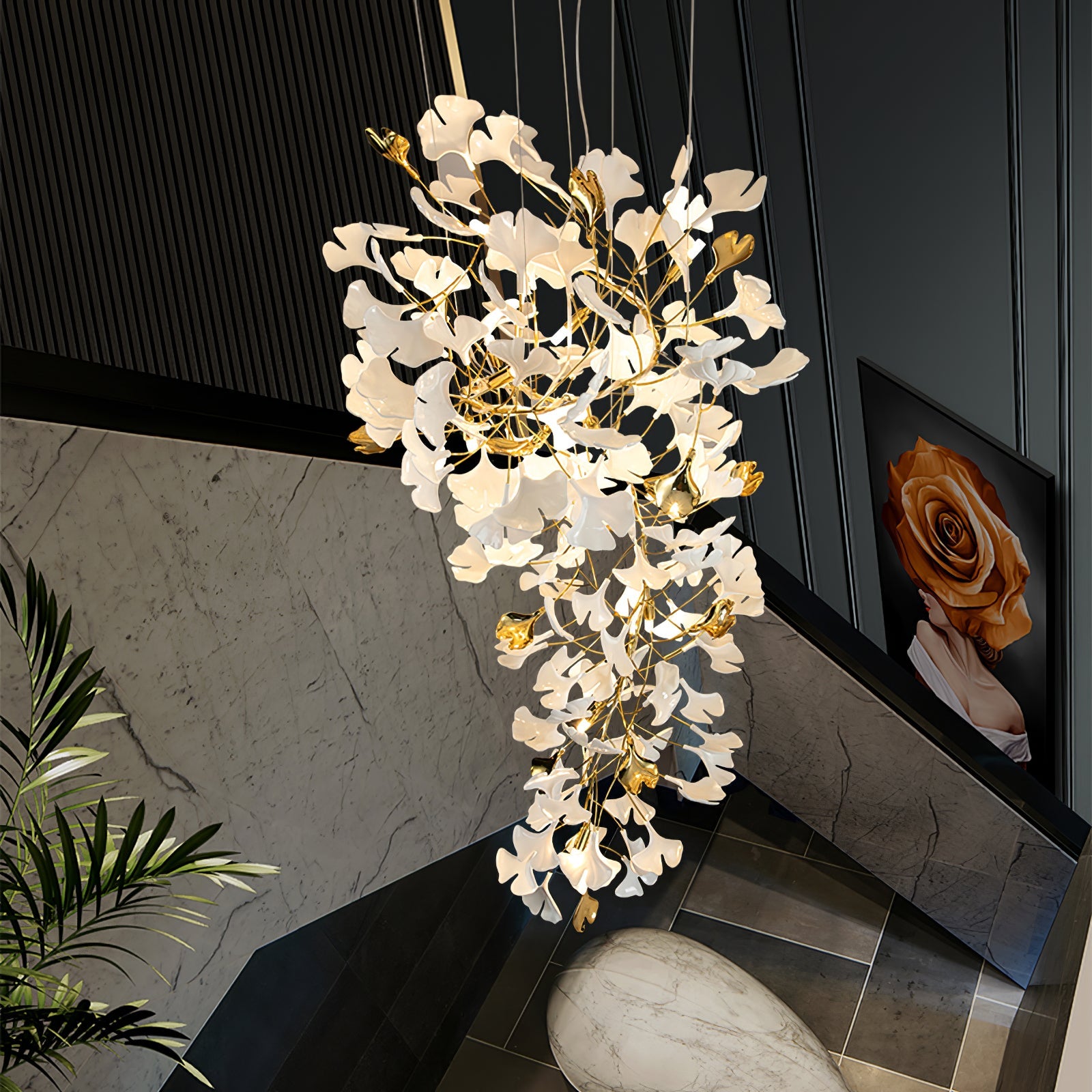 Ilvyniel Gingko Chandelier - Blowlighting