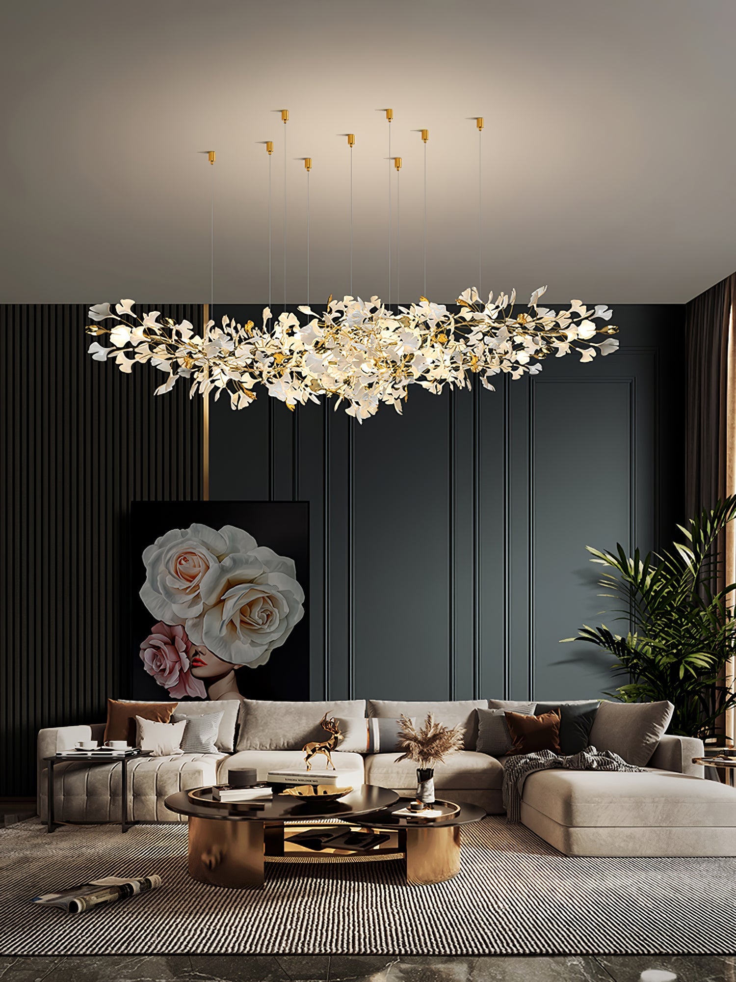 Ilvyniel Gingko Chandelier - Blowlighting