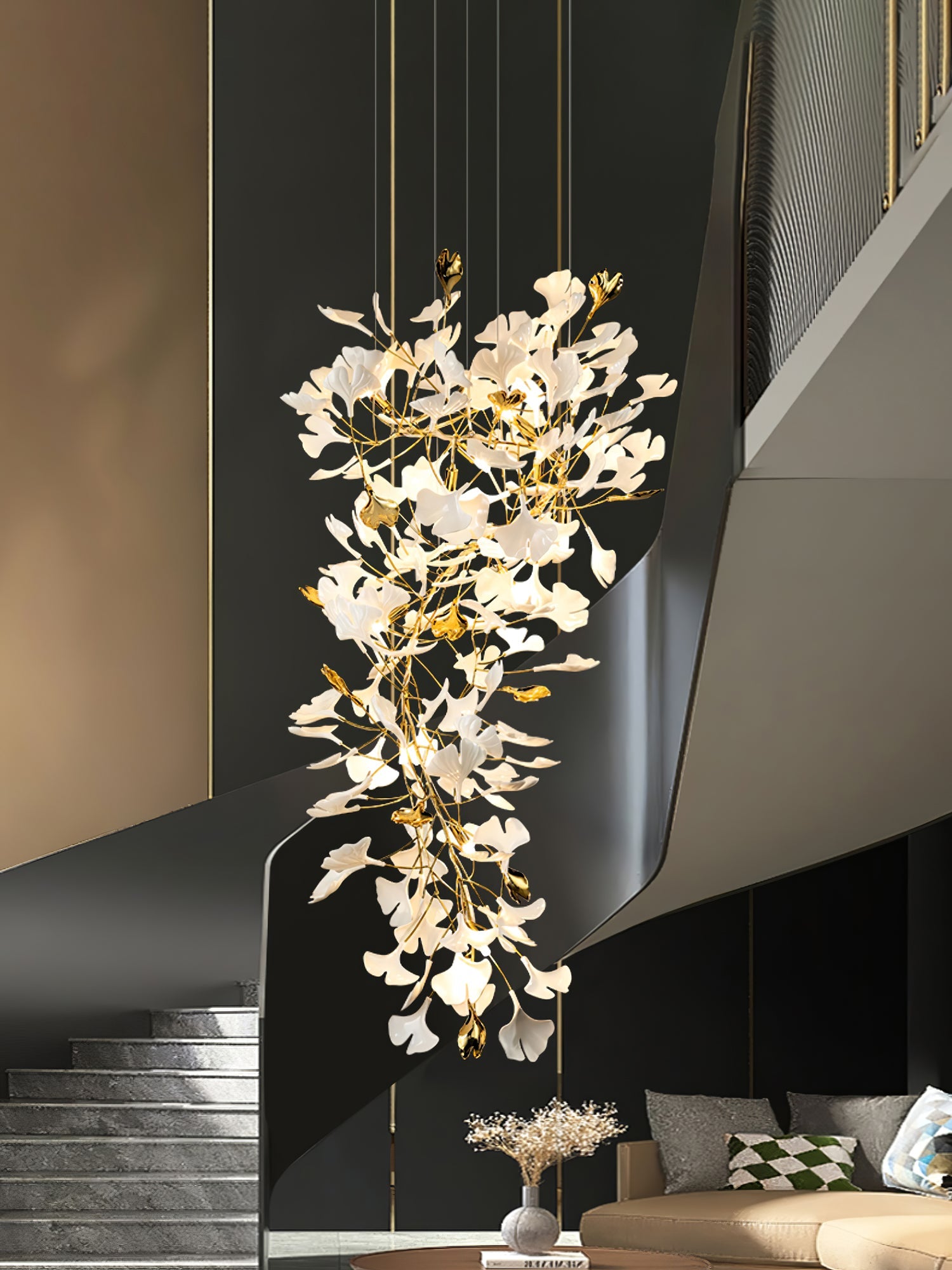 Ilvyniel Gingko Chandelier - Blowlighting