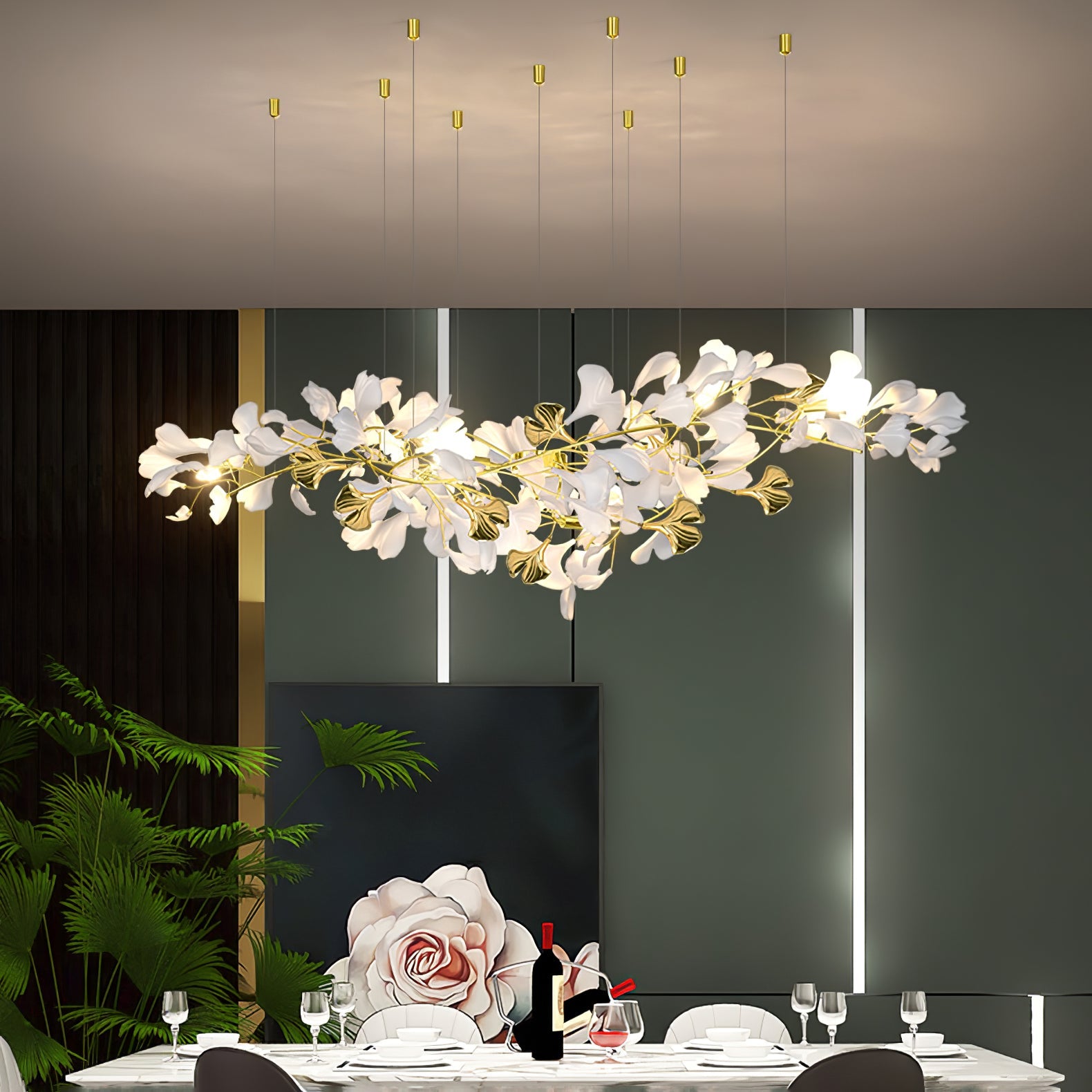 Ilvyniel Gingko Chandelier - Blowlighting