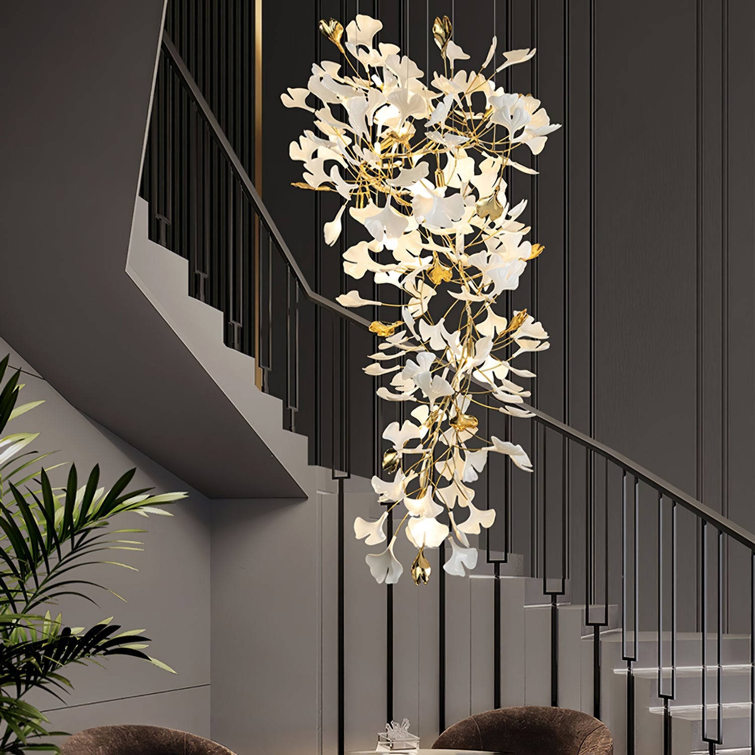 Ilvyniel Gingko Chandelier - Blowlighting