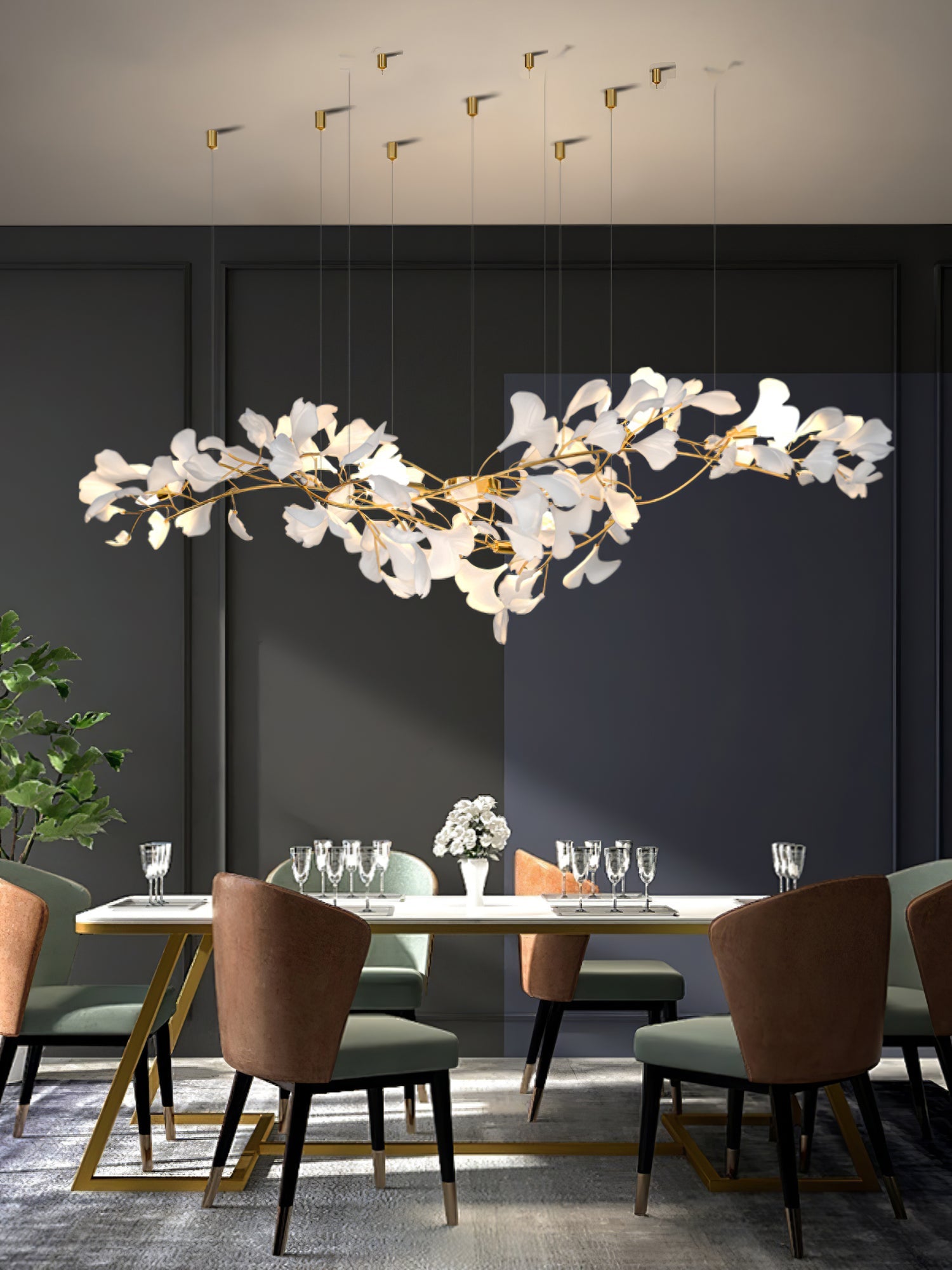 Ilvyniel Gingko Chandelier - Blowlighting