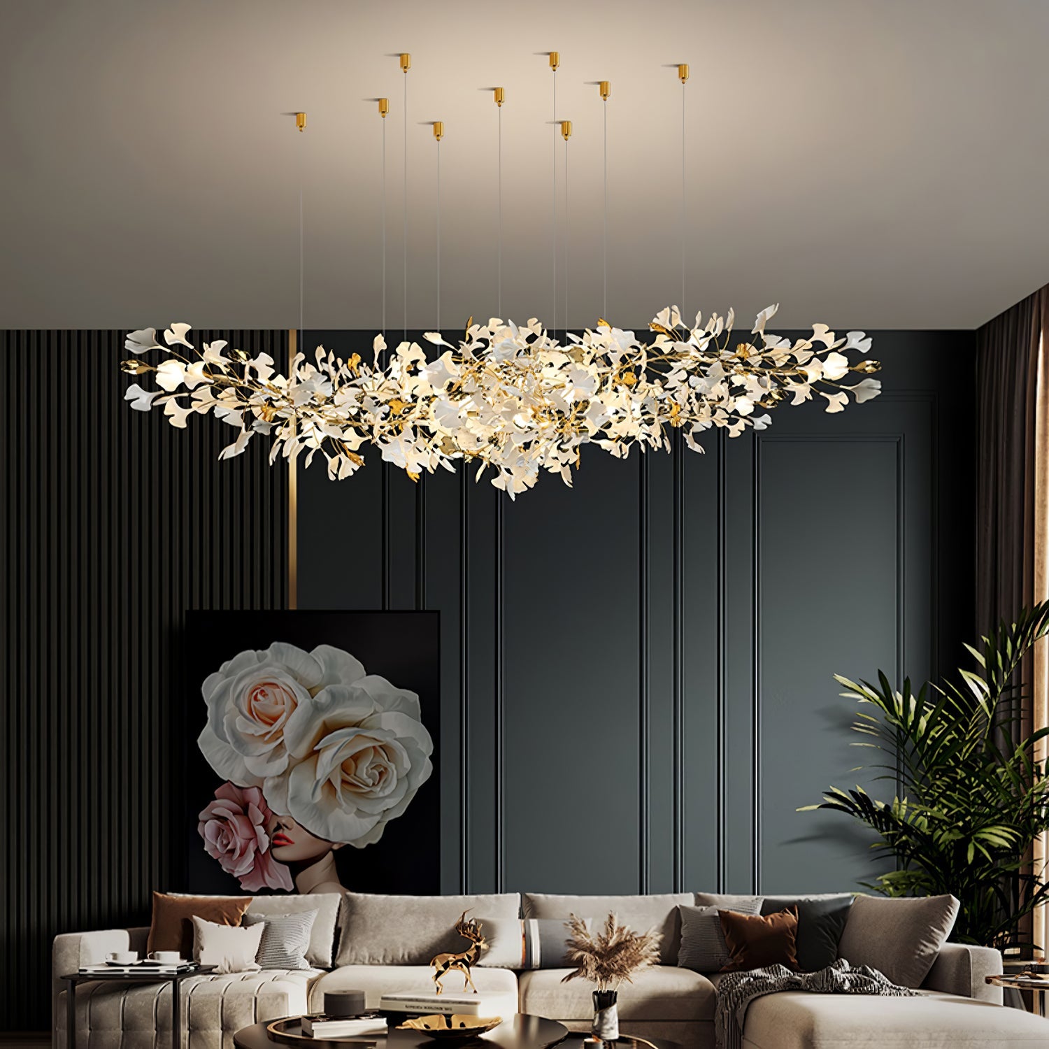 Ilvyniel Gingko Chandelier - Blowlighting