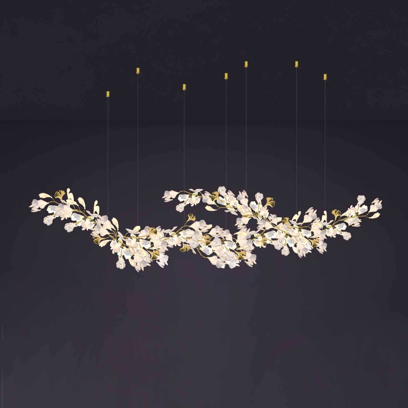 Ilvyniel Gingko Chandelier - Blowlighting