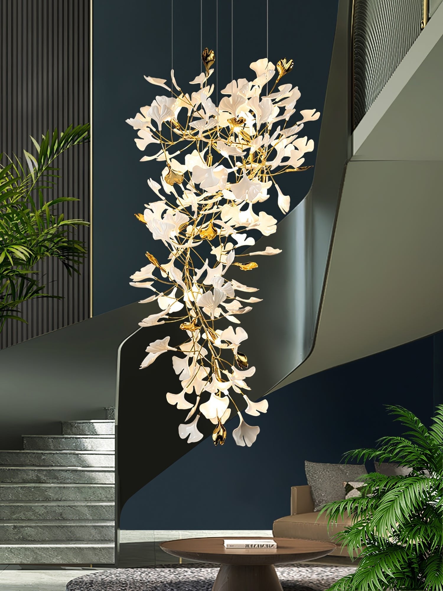 Ilvyniel Gingko Chandelier - Blowlighting