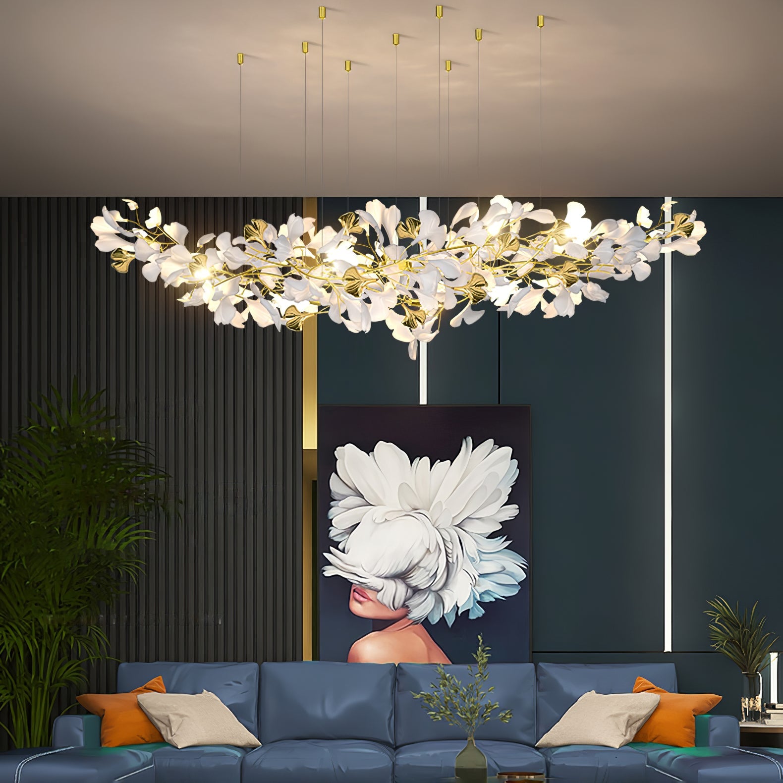 Ilvyniel Gingko Chandelier - Blowlighting
