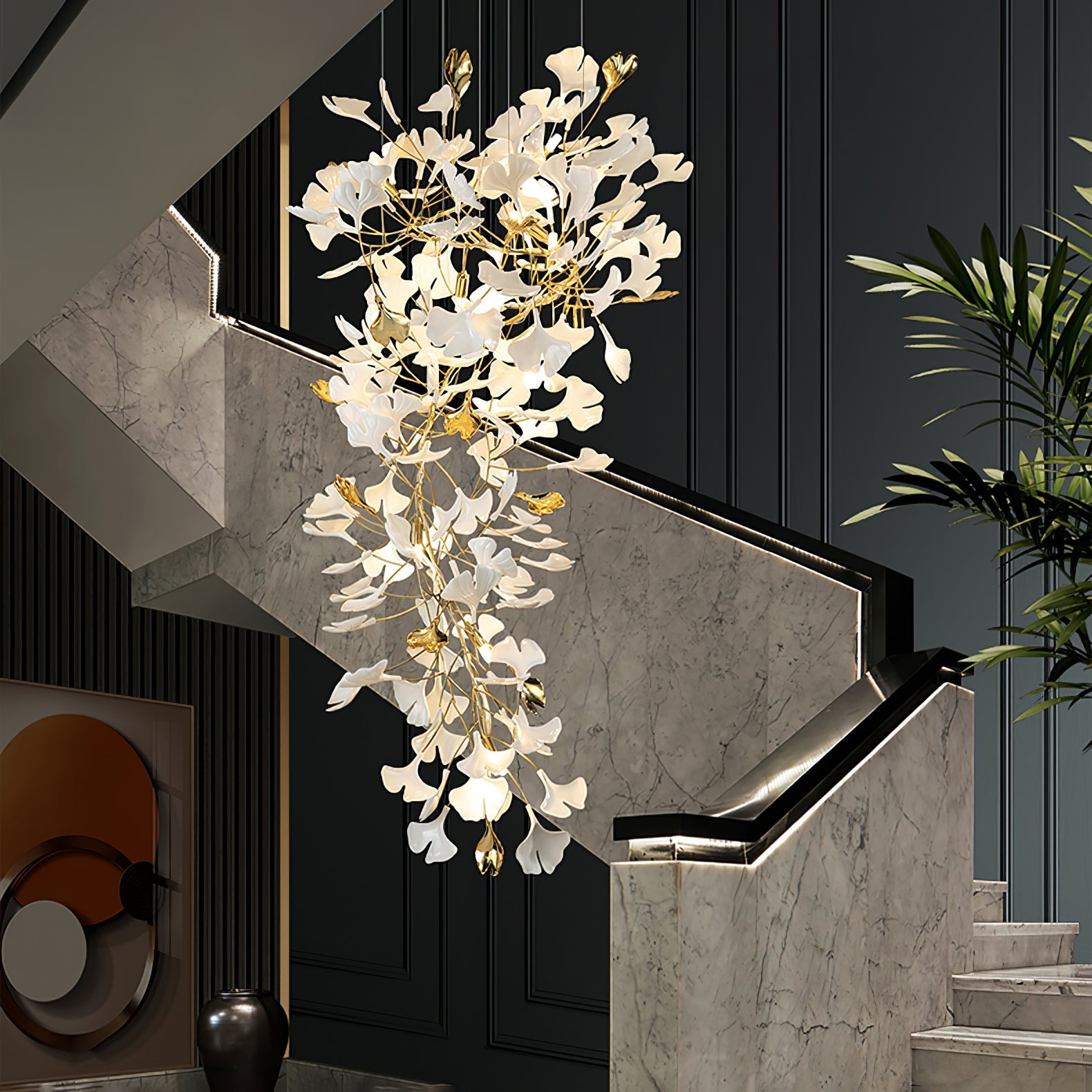 Ilvyniel Gingko Chandelier - Blowlighting