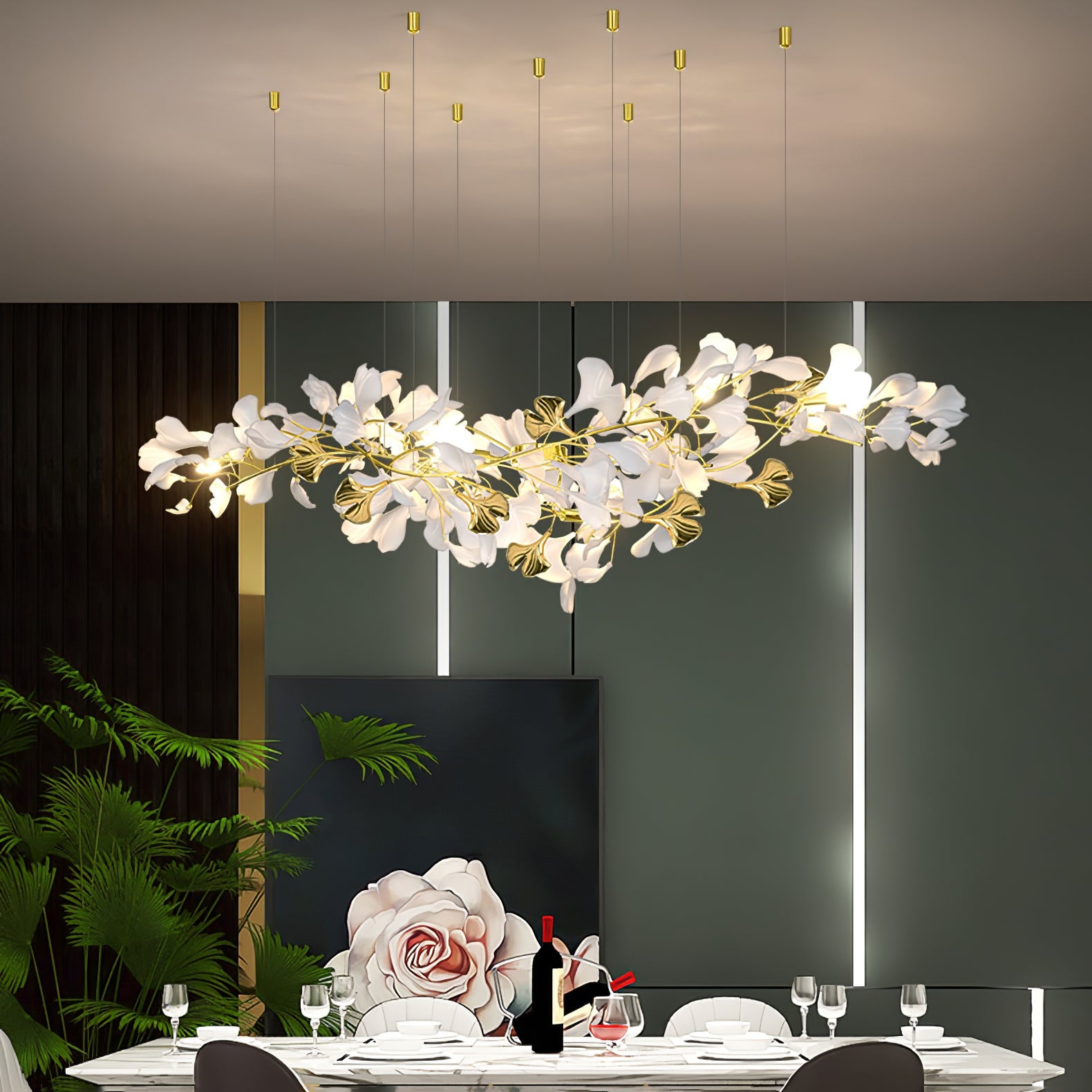 Ilvyniel Gingko Chandelier - Blowlighting
