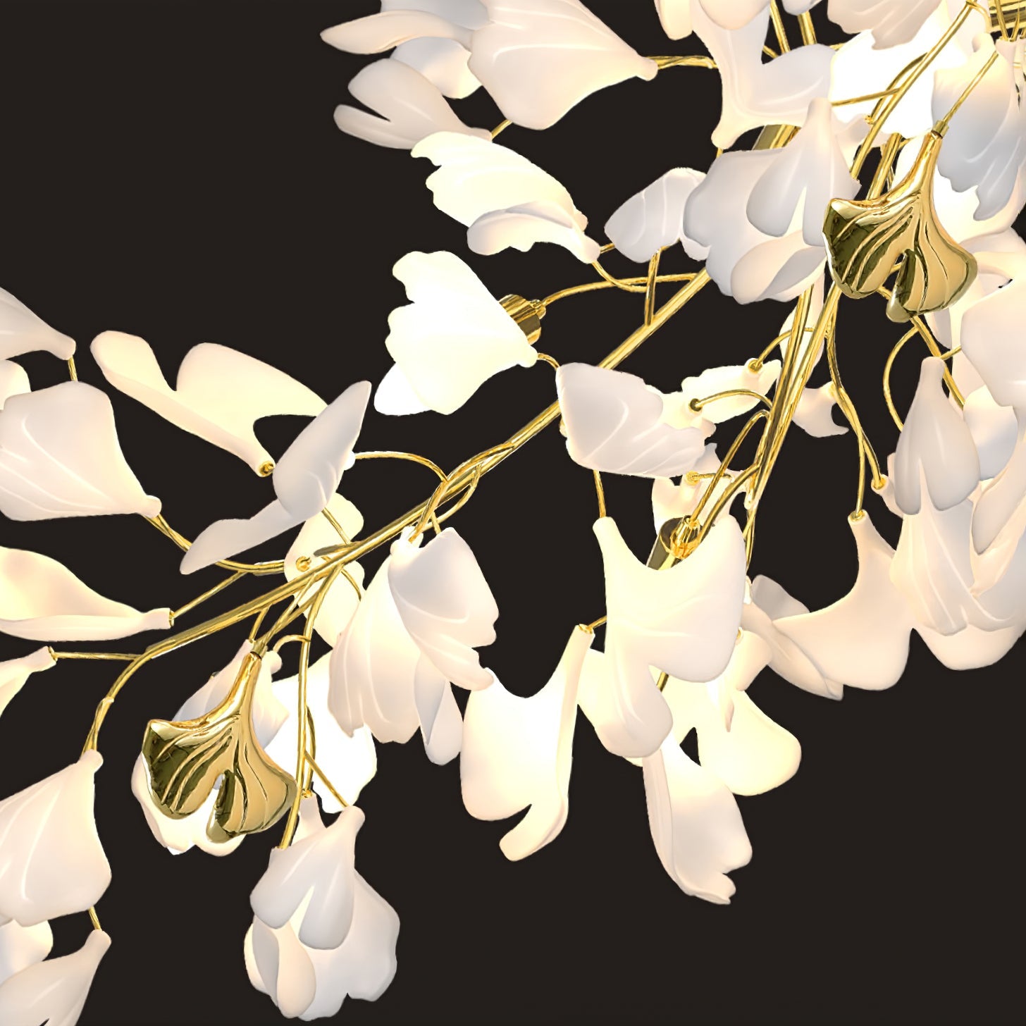 Ivmarel Gingko Long Branch Ceramics Chandelier - Blowlighting