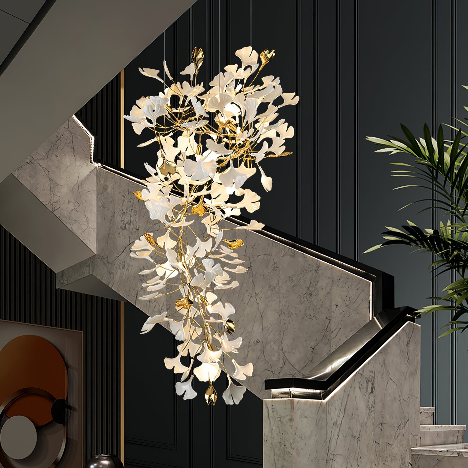 Ilvyniel Gingko Chandelier - Blowlighting