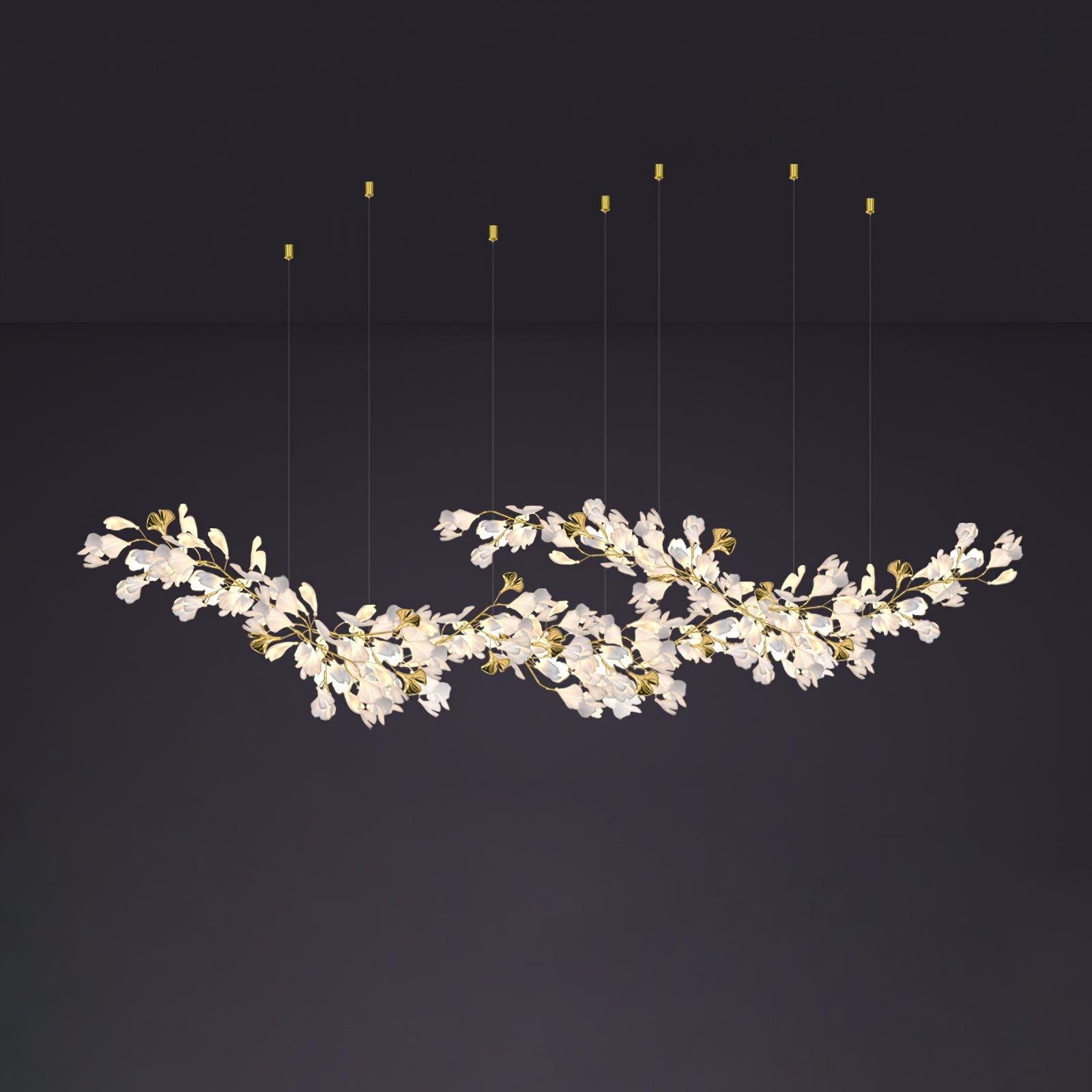 Ilvyniel Gingko Chandelier - Blowlighting