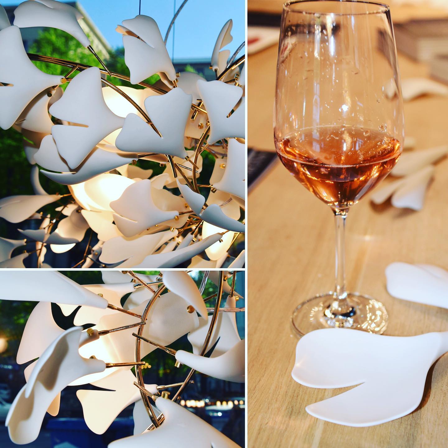 Eurzoris Gingko Metal Leaf Chandelier - Blowlighting